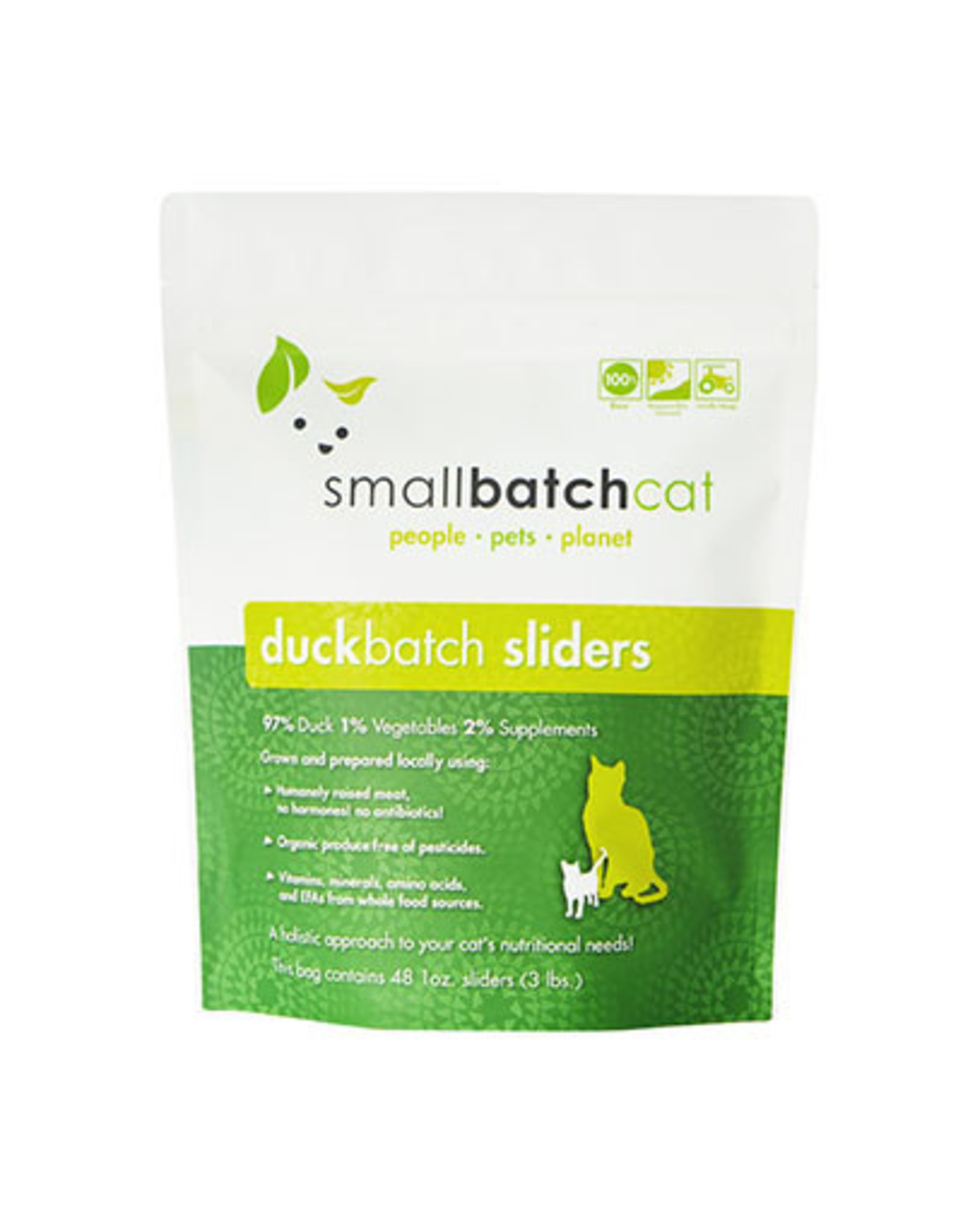 Smallbatch SMALLBATCH CAT FROZEN RAW DUCK BATCH 48-COUNT SLIDERS