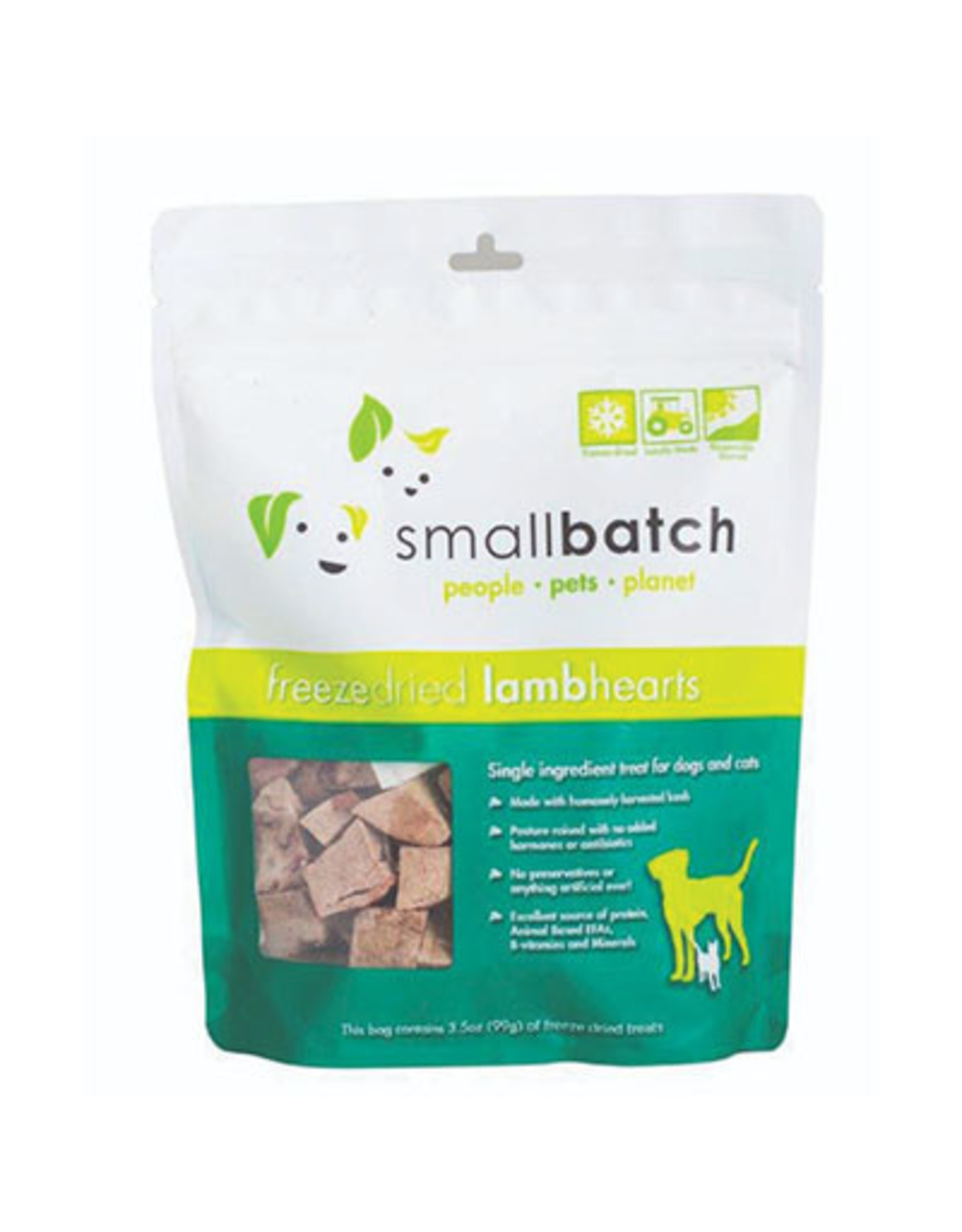 Smallbatch SMALLBATCH FREEZE DRIED LAMB HEARTS 3.5OZ