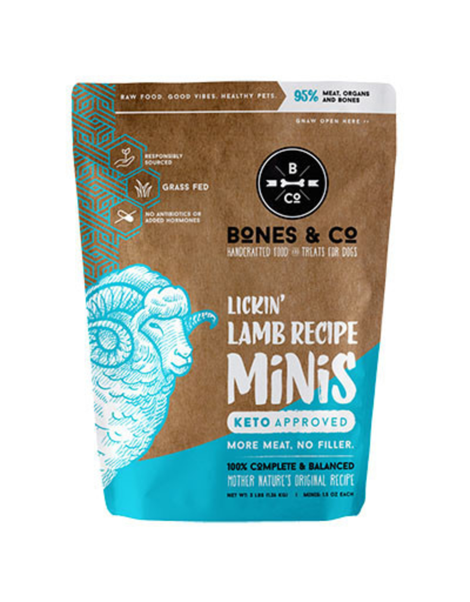 The Bones & Co. THE BONES & CO. DOG FROZEN RAW LICKIN' LAMB RECIPE