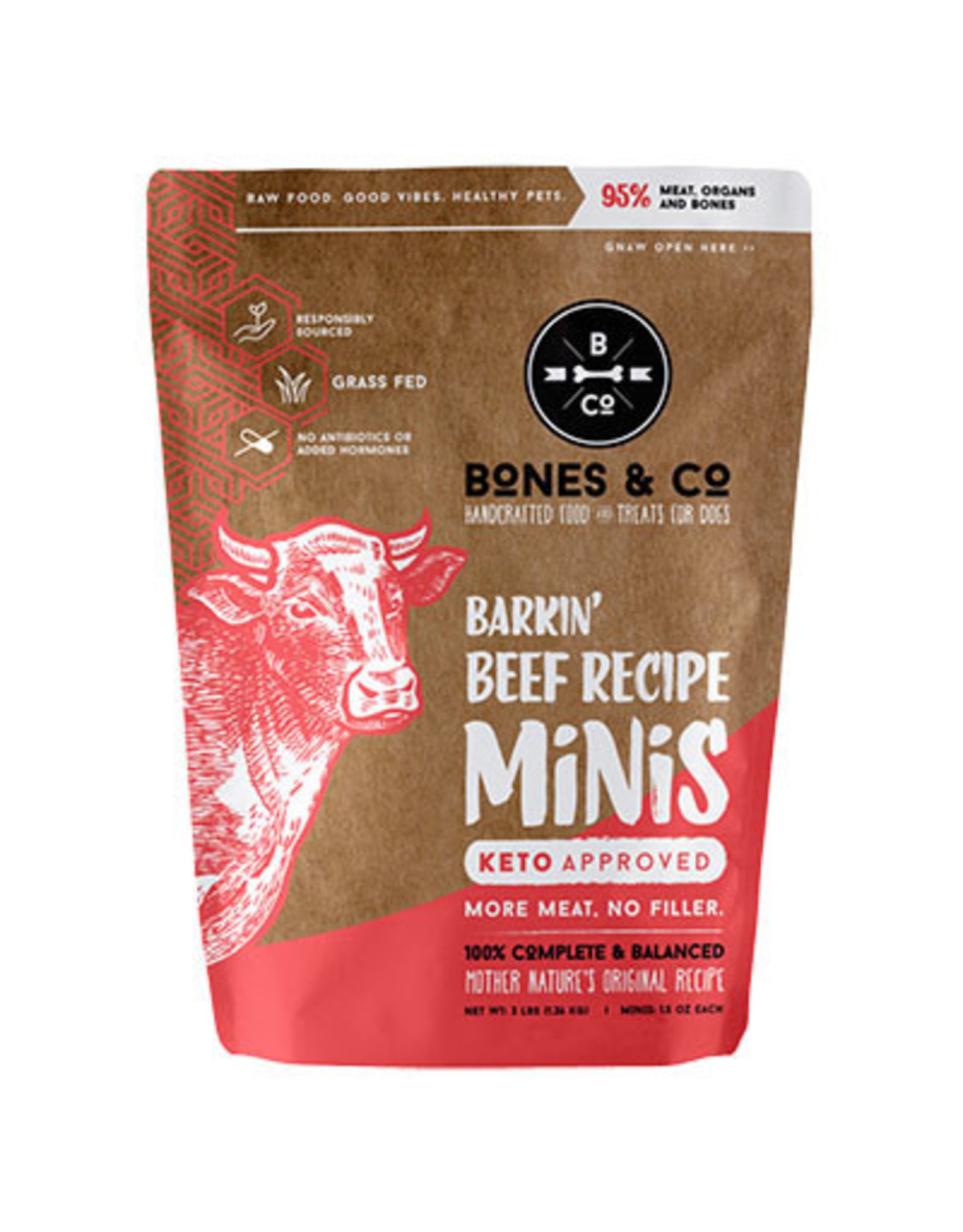 The Bones & Co. THE BONES & CO. DOG FROZEN RAW BARKIN' BEEF RECIPE