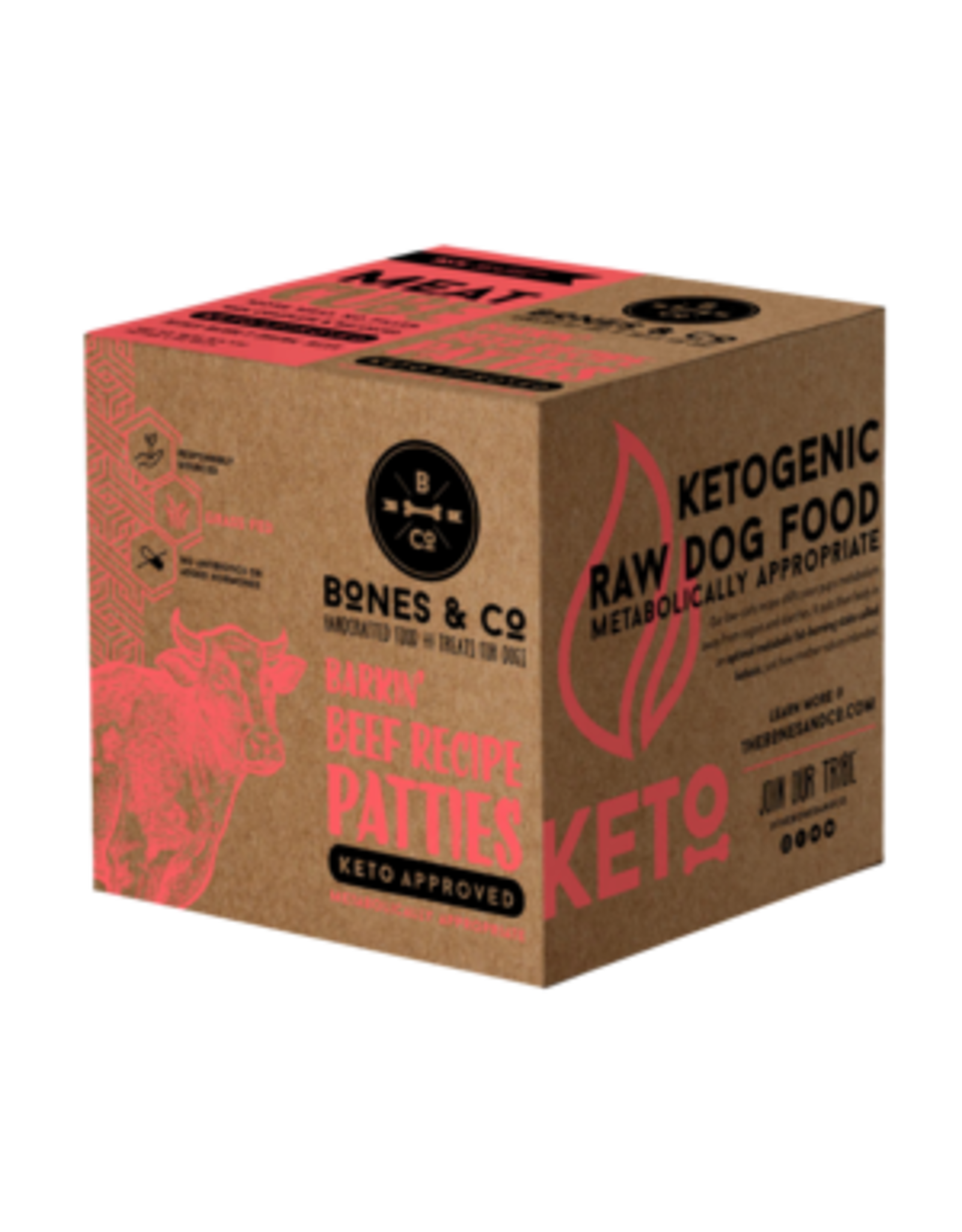 The Bones & Co. THE BONES & CO. DOG FROZEN RAW BARKIN' BEEF RECIPE