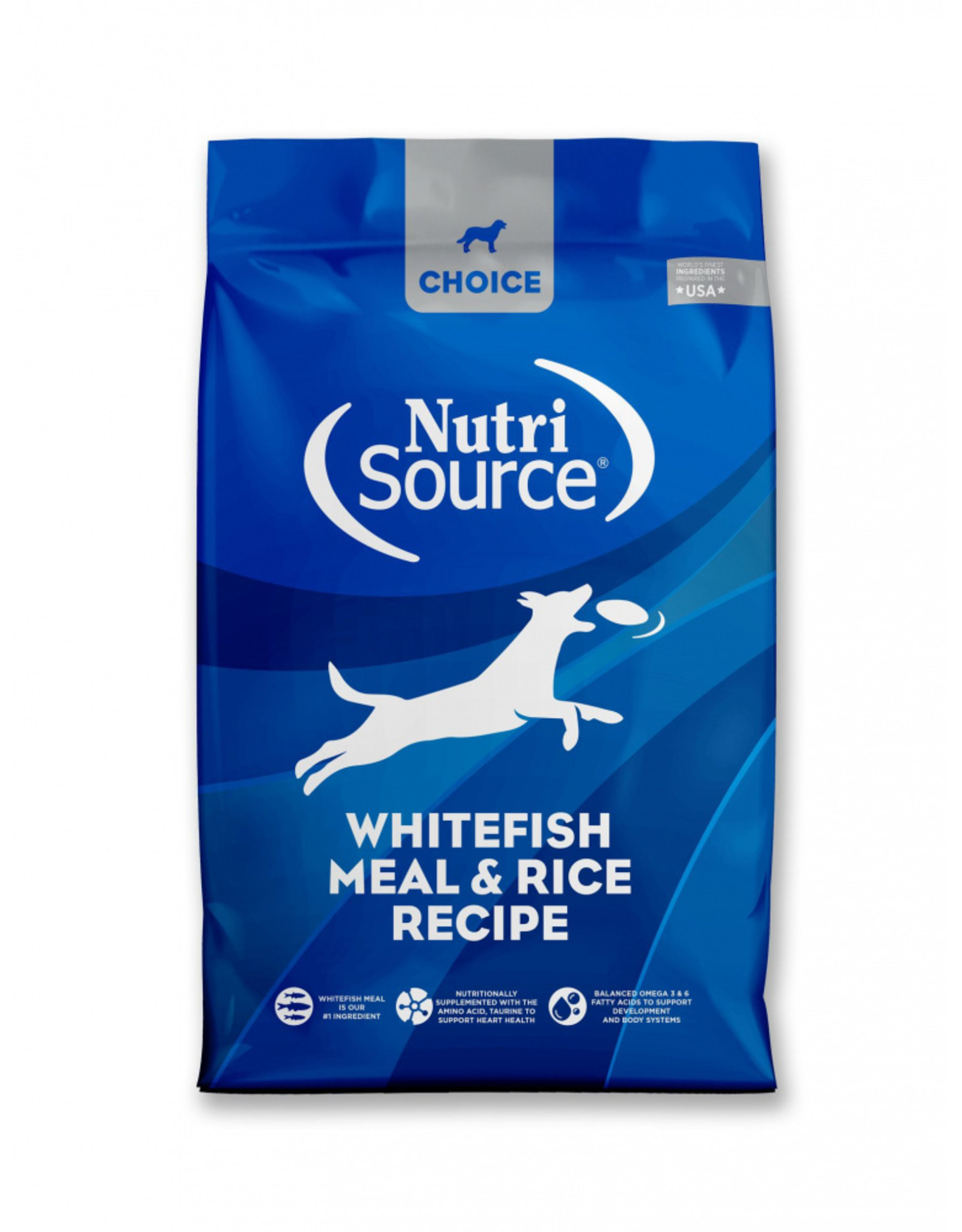 NUTRISOURCE DOG CHOICE WHITEFISH MEAL & RICE RECIPE 30LB Rosie Bunny Bean