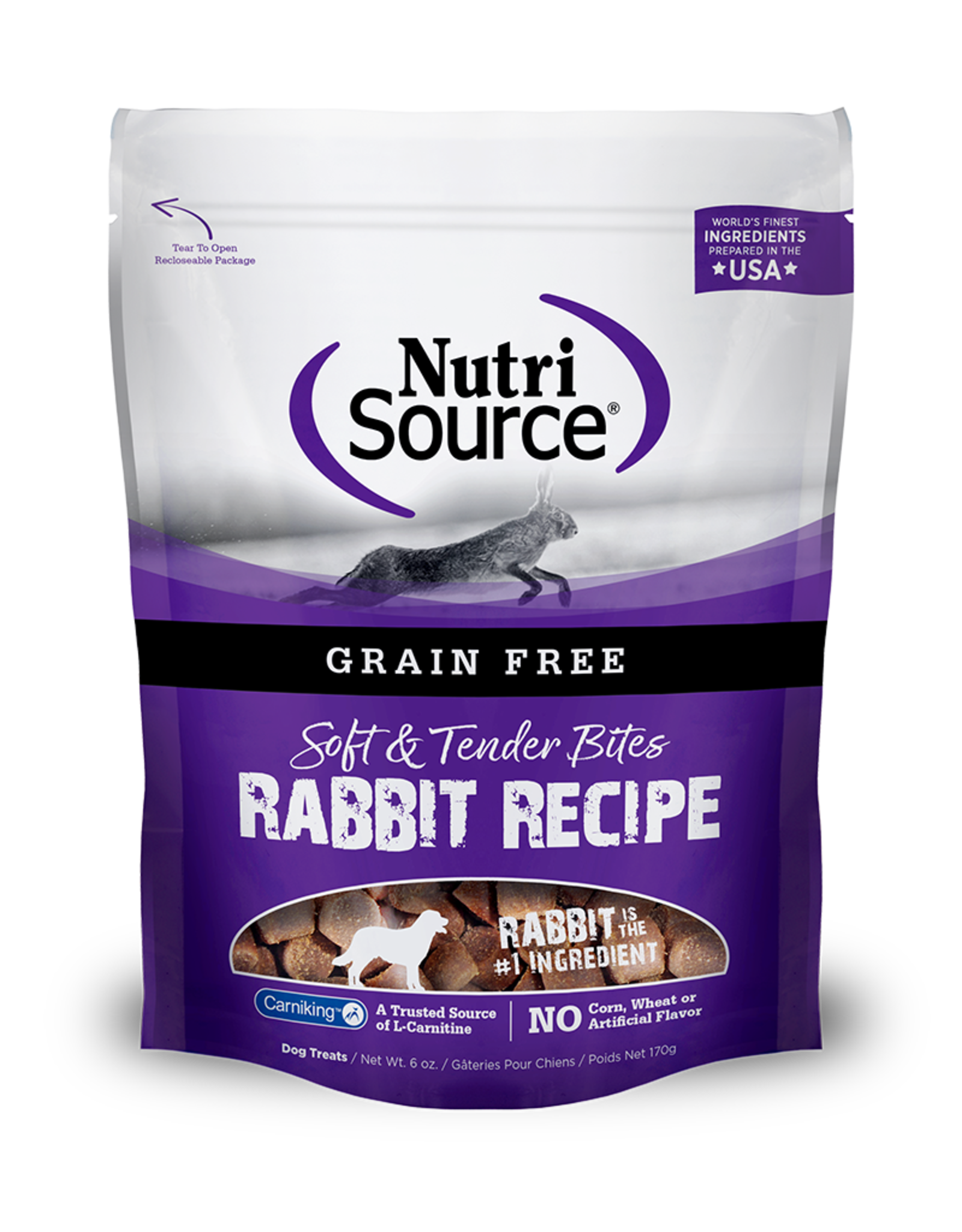 NutriSource Pet Foods NUTRISOURCE SOFT & TENDER BITES RABBIT RECIPE 6OZ