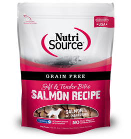 NutriSource Pet Foods NUTRISOURCE SOFT & MOIST BITES SALMON RECIPE 6OZ
