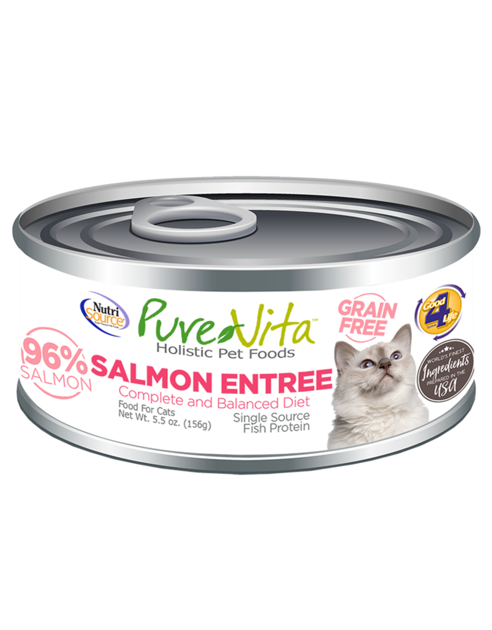 NutriSource Pet Foods PUREVITA CAT SALMON ENTRÉE 5.5OZ