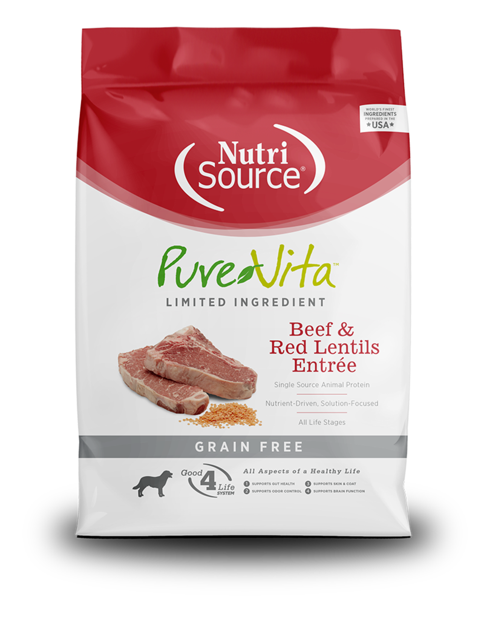 NutriSource Pet Foods PUREVITA DOG BEEF & RED LENTILS ENTRÉE