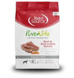 NutriSource Pet Foods PUREVITA DOG BEEF & RED LENTILS ENTRÉE