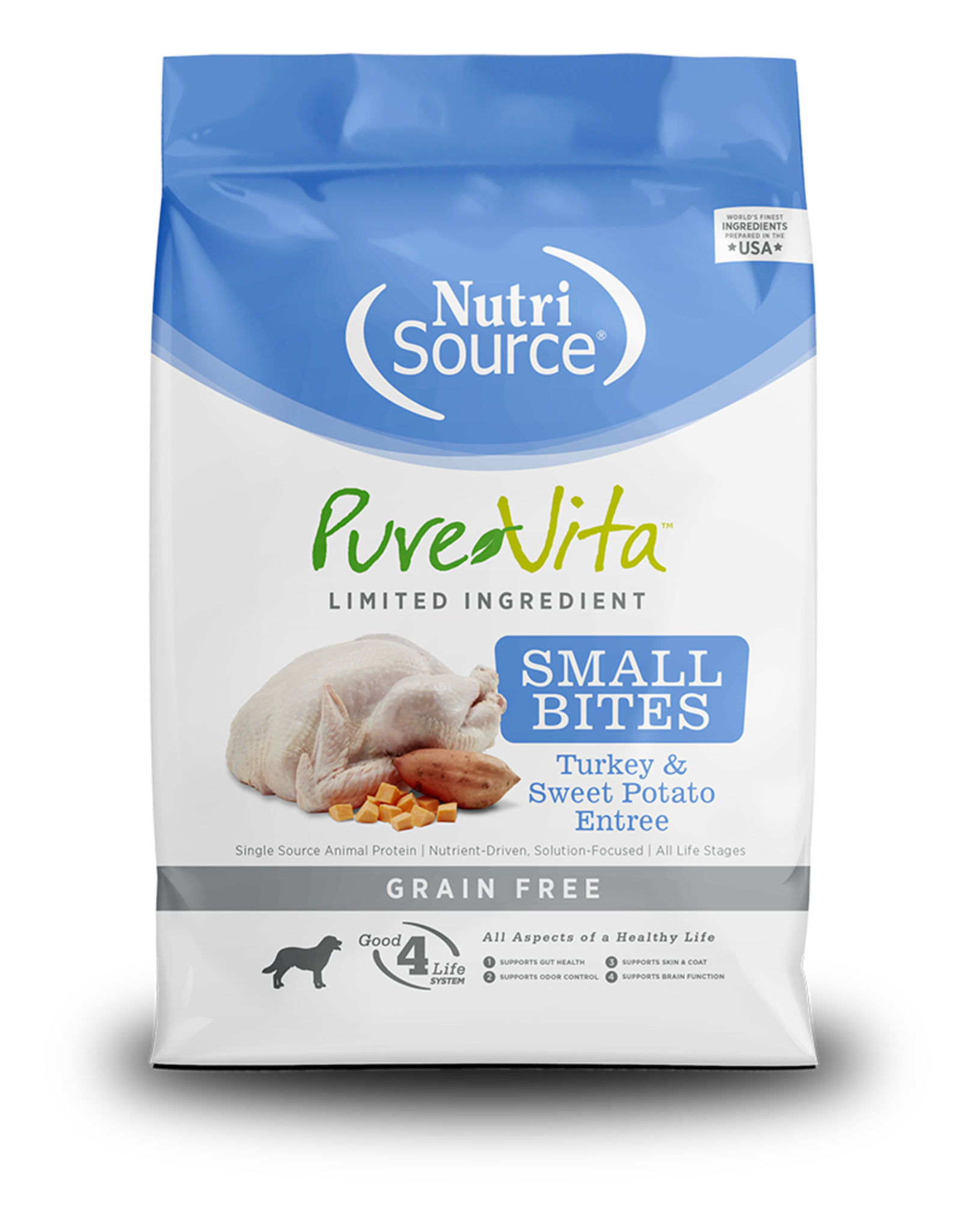 NutriSource Pet Foods PUREVITA DOG SMALL BITES TURKEY & SWEET POTATO ENTRÉE