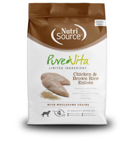 NutriSource Pet Foods PUREVITA DOG CHICKEN & BROWN RICE FORMULA