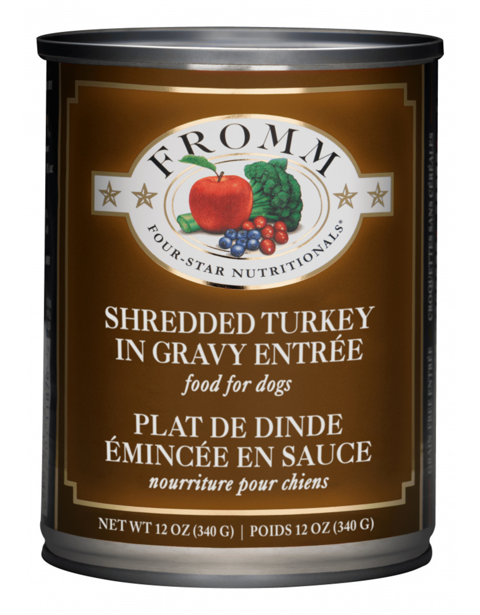 Fromm Family Pet Food FROMM DOG FOUR-STAR NUTRITIONALS SHREDDED TURKEY IN GRAVY ENTRÉE 12.2OZ