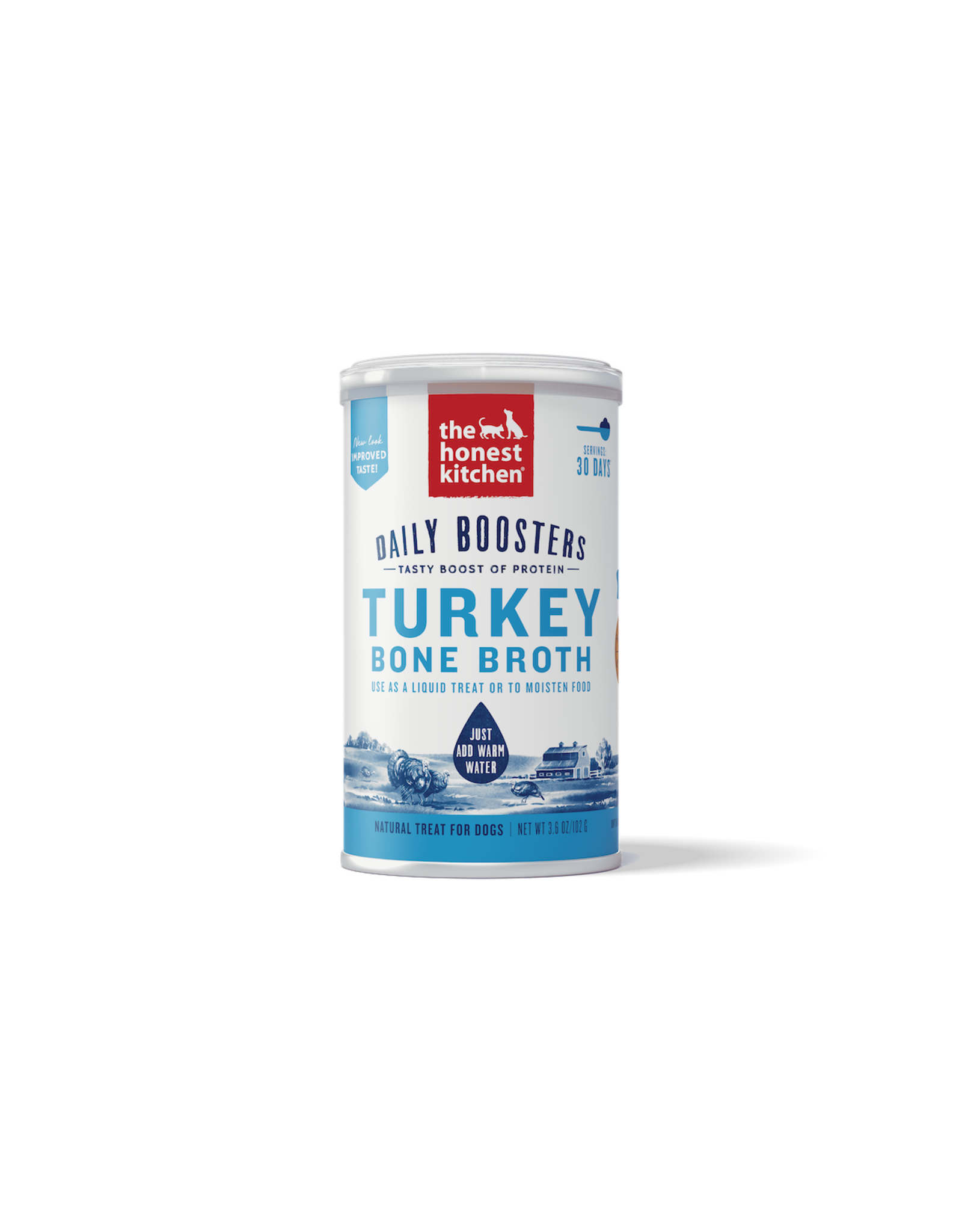 The Honest Kitchen THE HONEST KITCHEN DAILY BOOSTERS TURKEY BONE BROTH 3.6OZ CANISTER