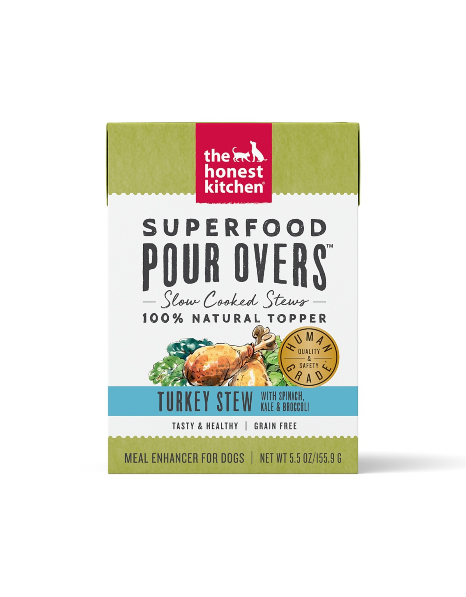 The Honest Kitchen THE HONEST KITCHEN SUPERFOOD POUR OVERS TURKEY STEW WITH SPINACH, KALE & BROCCOLI 5.5OZ