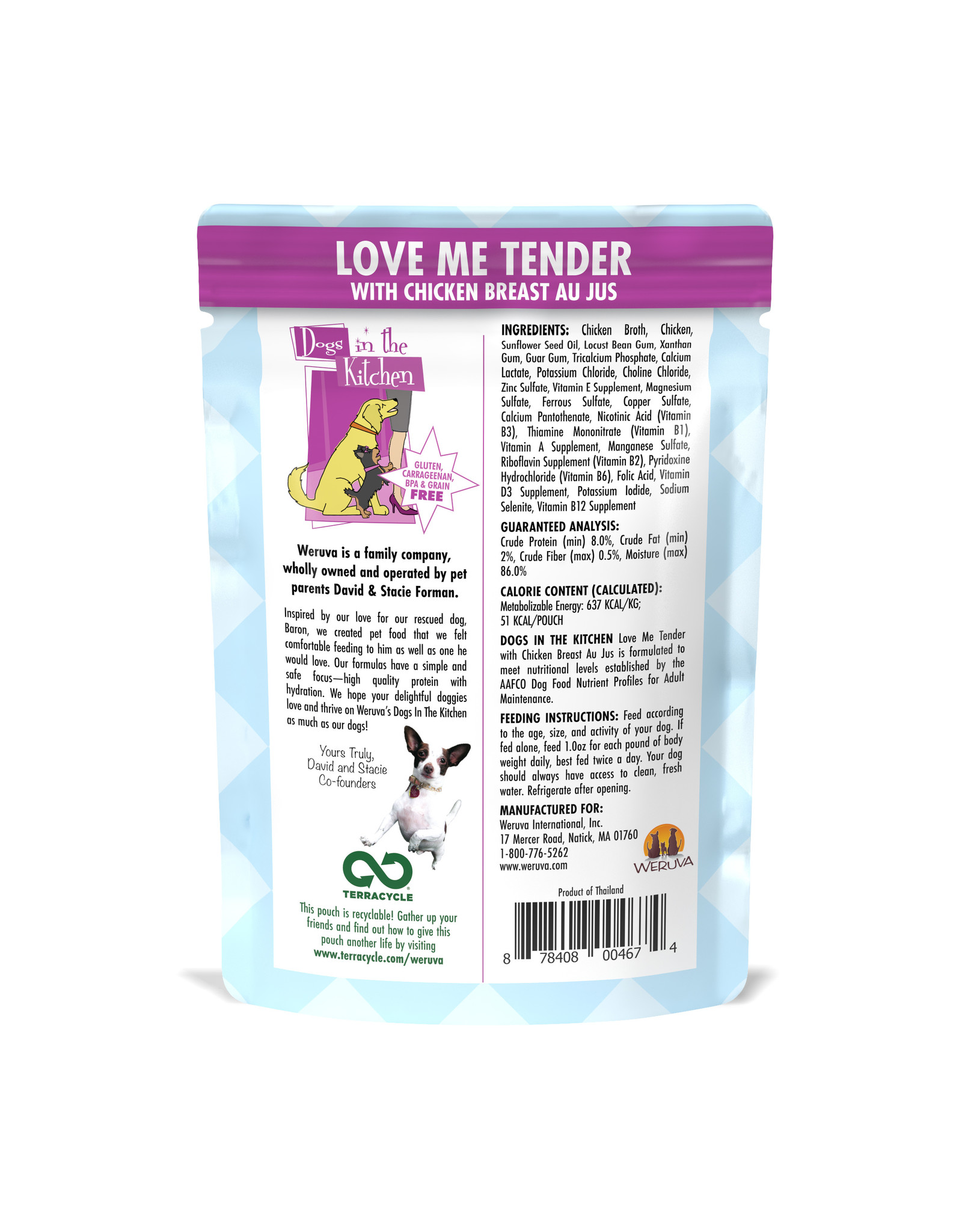 Weruva WERUVA DOG DOGS IN THE KITCHEN LOVE ME TENDER WITH CHICKEN BREAST AU JUS 2.8OZ