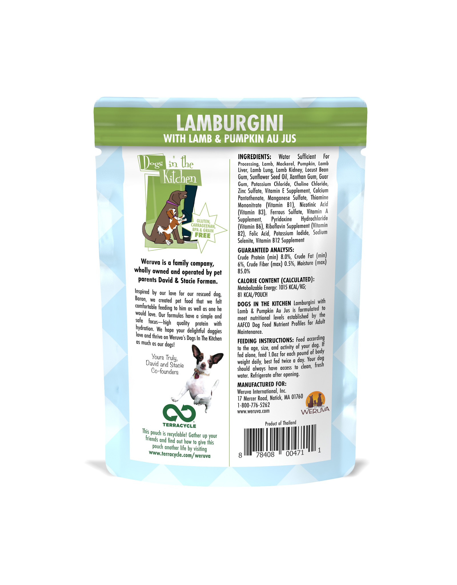 Weruva WERUVA DOG DOGS IN THE KITCHEN LAMBURGINI WITH LAMB & PUMPKIN AU JUS 2.8OZ