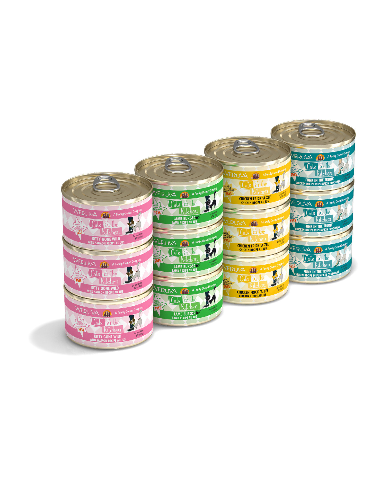 WERUVA CAT CATS IN THE KITCHEN KITCHEN CUTIES VARIETY PACK 3.2OZ