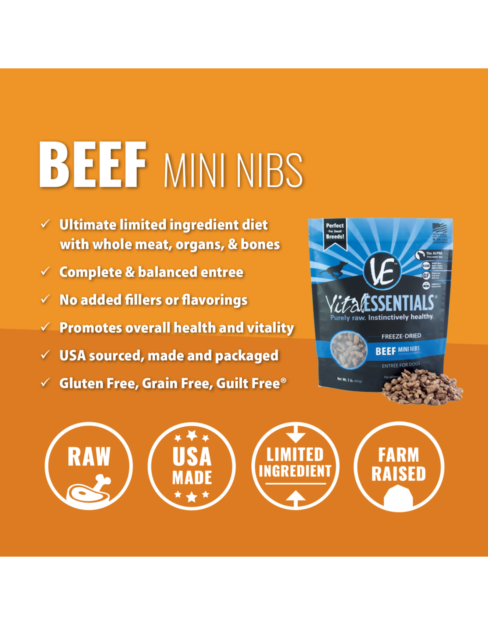vital essentials beef nibs