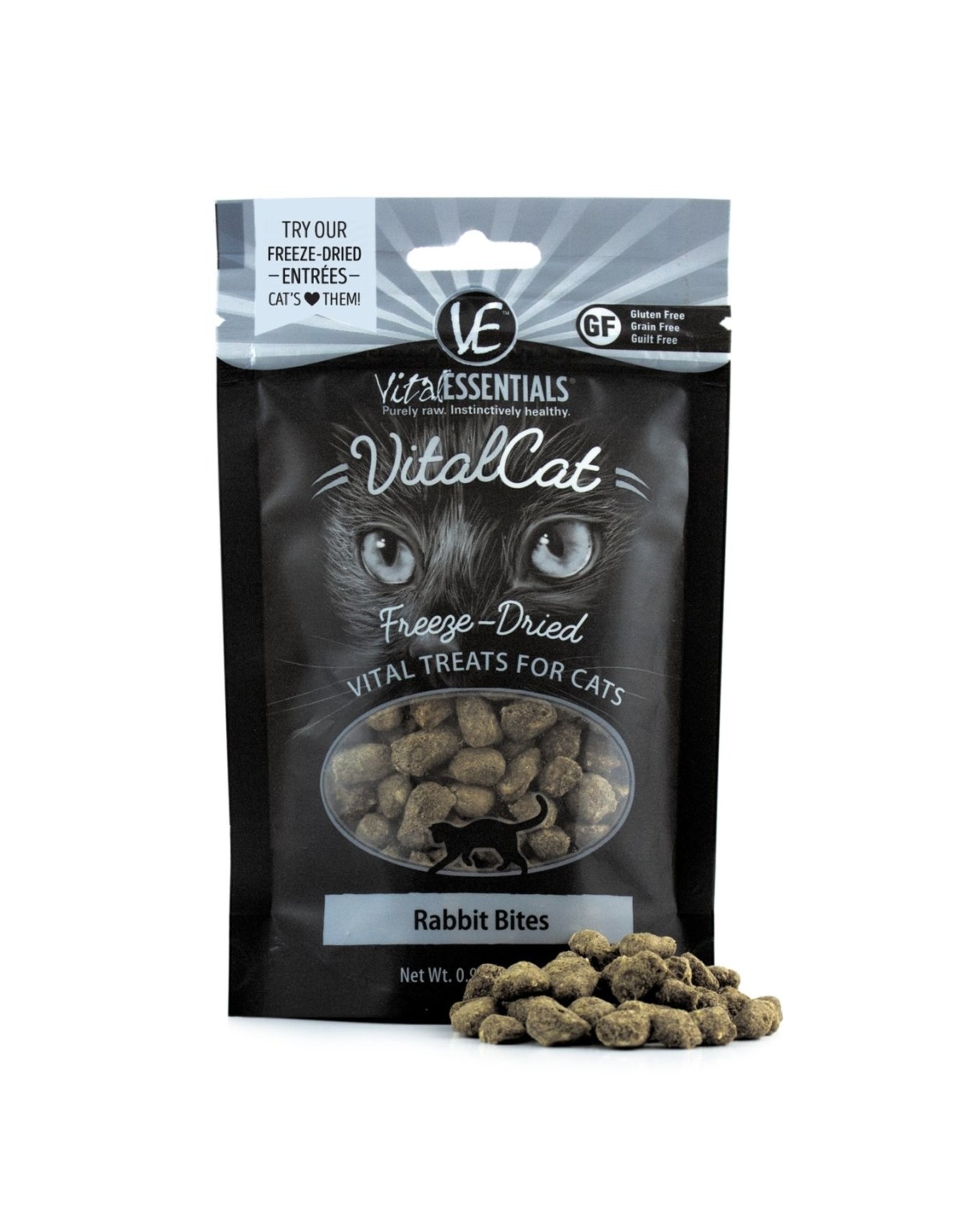 Vital Essentials VITAL CAT FREEZE-DRIED RABBIT BITES TREATS 0.9OZ