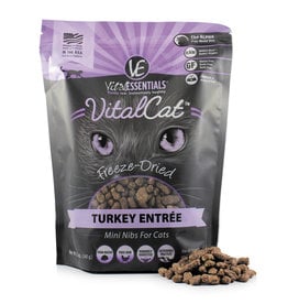 Vital Essentials VITAL CAT FREEZE-DRIED MINI NIBS TURKEY ENTRÉE 12OZ