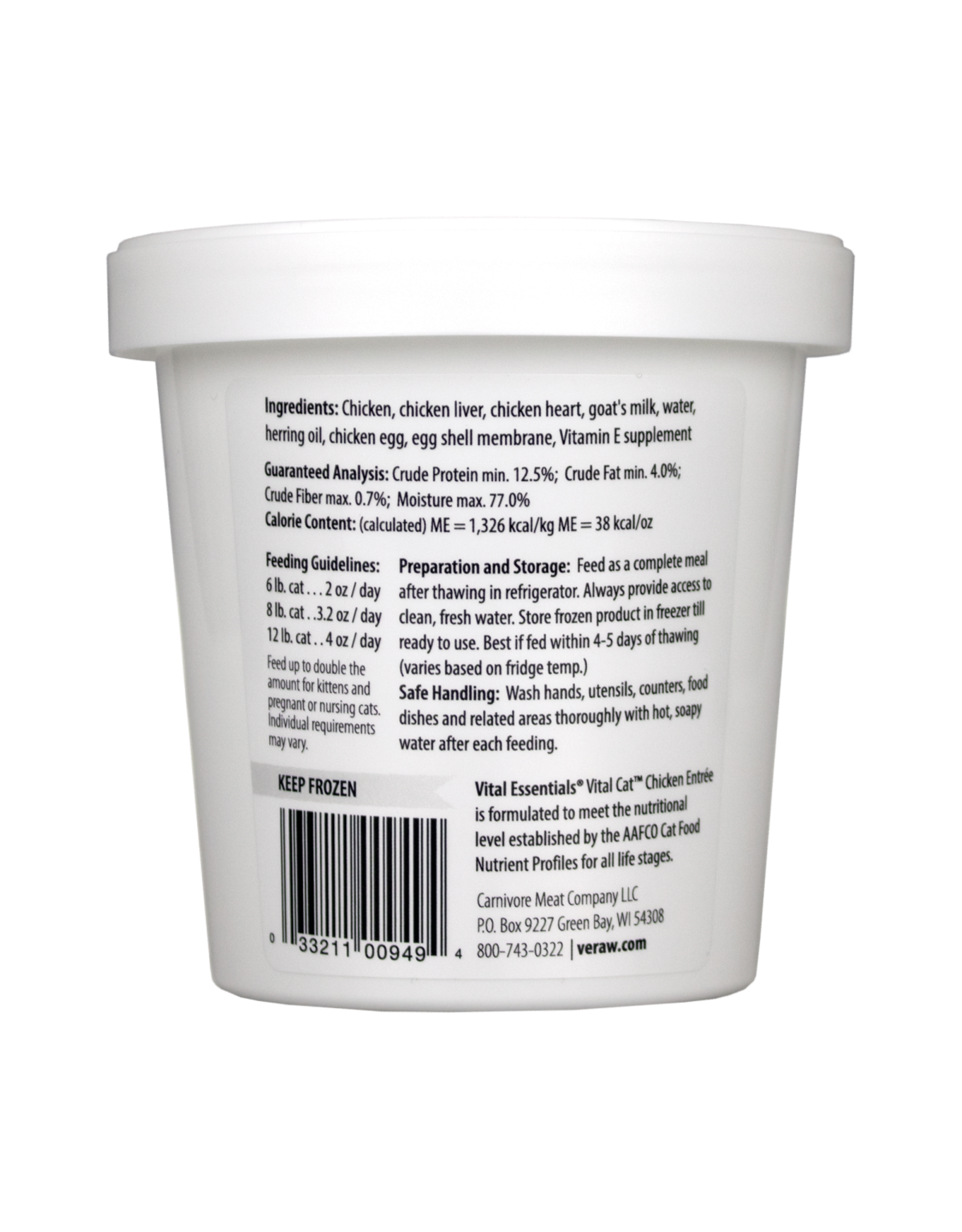 vital cat raw food