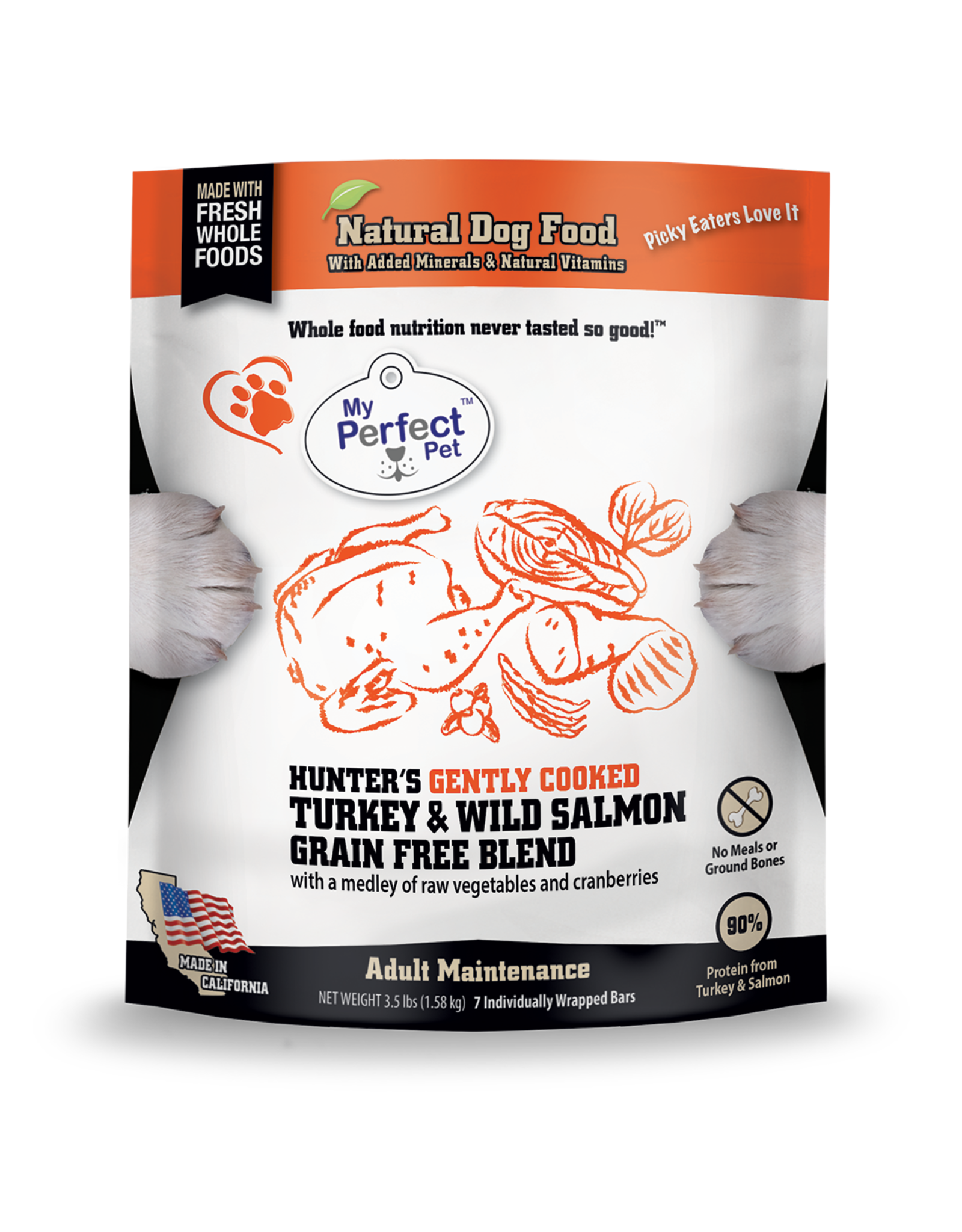My Perfect Pet MY PERFECT PET DOG HUNTER'S GENTLY COOKED TURKEY & WILD SALMON BLEND 3.5LB