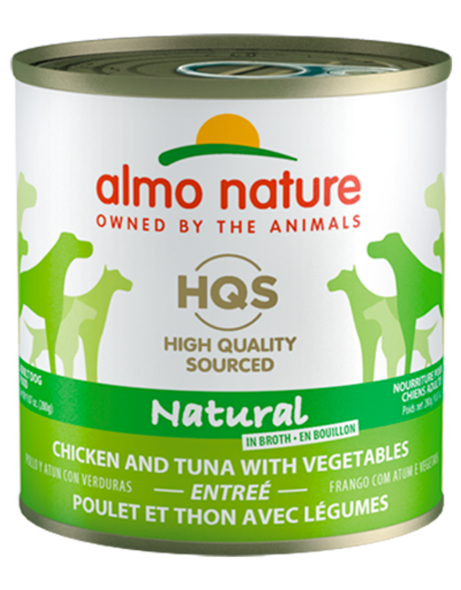 Almo Nature ALMO NATURE DOG HQS NATURAL CHICKEN & TUNA ENTRÉE WITH VEGETABLES IN BROTH 9.87OZ