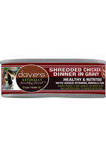 Dave's Pet Food DAVE'S CAT NATURALLY HEALTHY FOOD SHREDDED CHICKEN DINNER IN GRAVY 5.5OZ