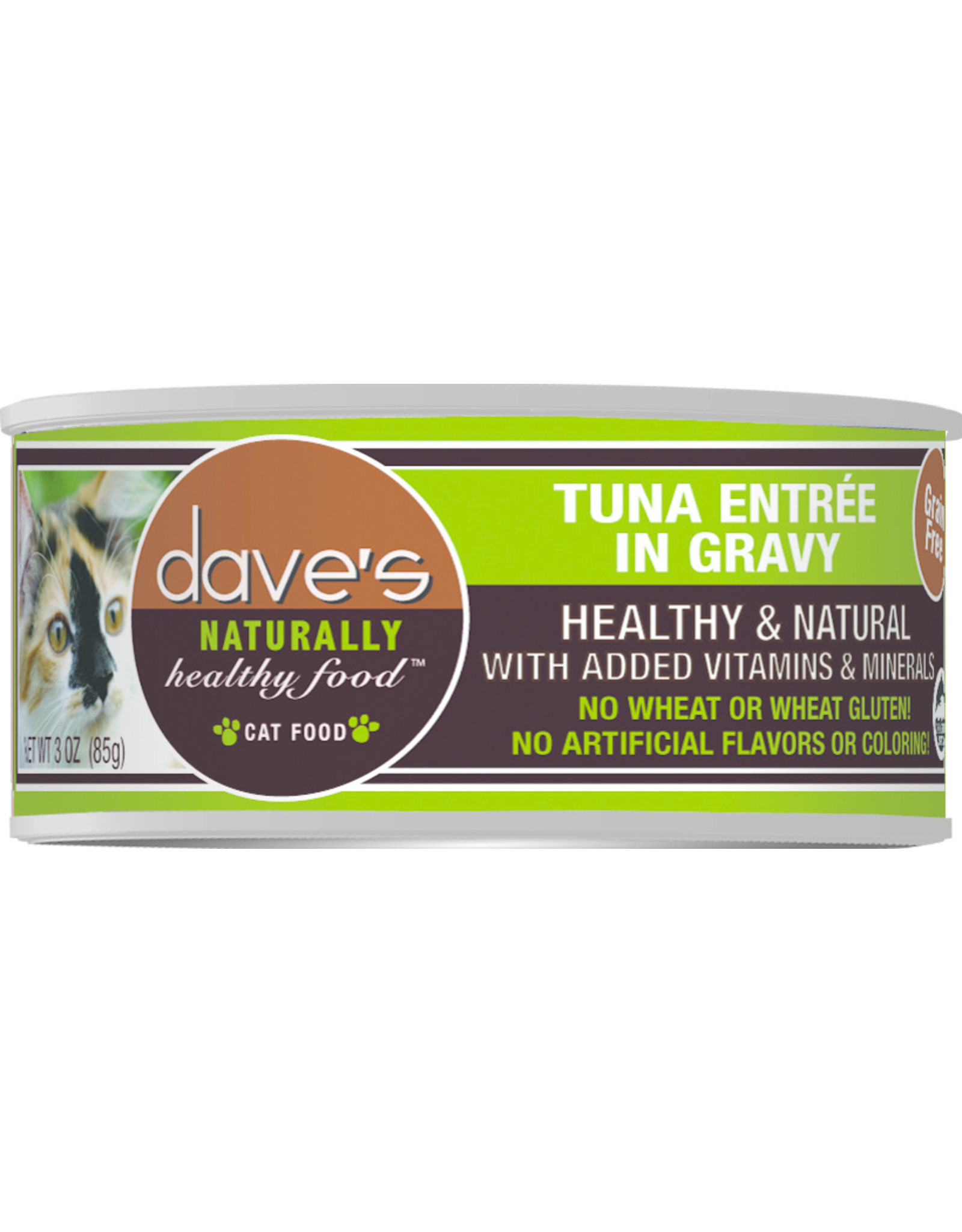 Dave's Pet Food DAVE'S CAT NATURALLY HEALTHY FOOD TUNA ENTRÉE IN GRAVY 5.5OZ
