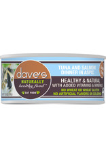 Dave's Pet Food DAVE'S CAT NATURALLY HEALTHY FOOD TUNA AND SALMON DINNER IN ASPIC 5.5OZ
