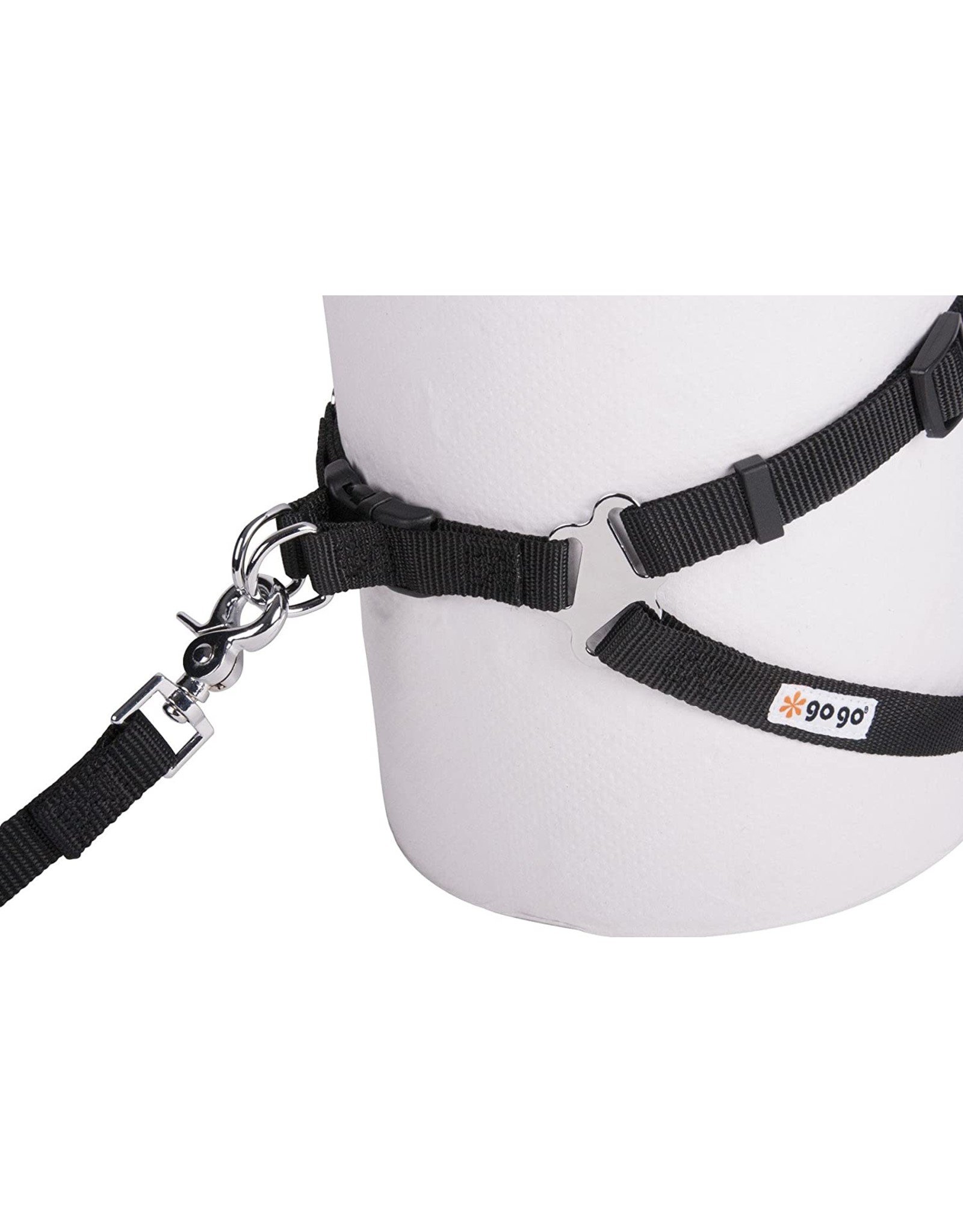 GoGo Pet Products GOGO BLACK NYLON COMFY HARNESS FOR DOGS