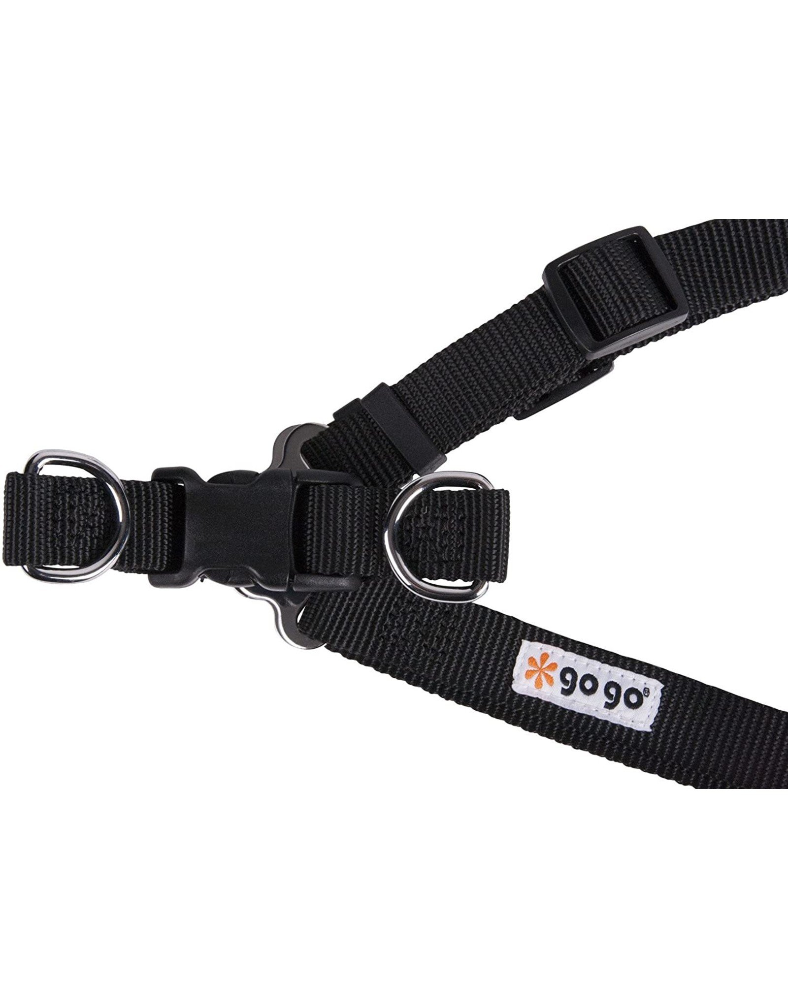 GoGo Pet Products GOGO BLACK NYLON COMFY HARNESS FOR DOGS