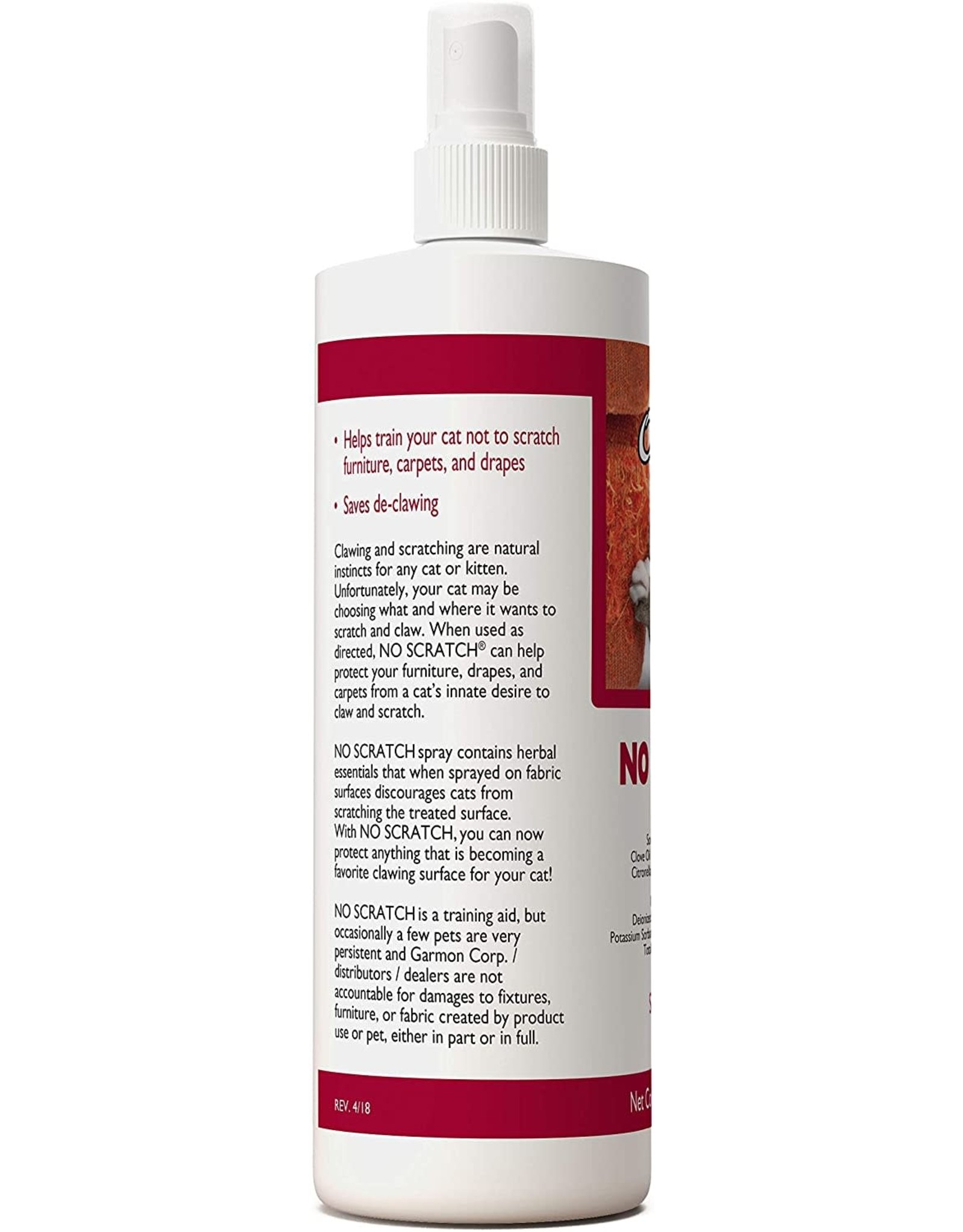 NaturVet NATURVET PET ORGANICS NO SCRATCH SPRAY FOR CATS 16OZ