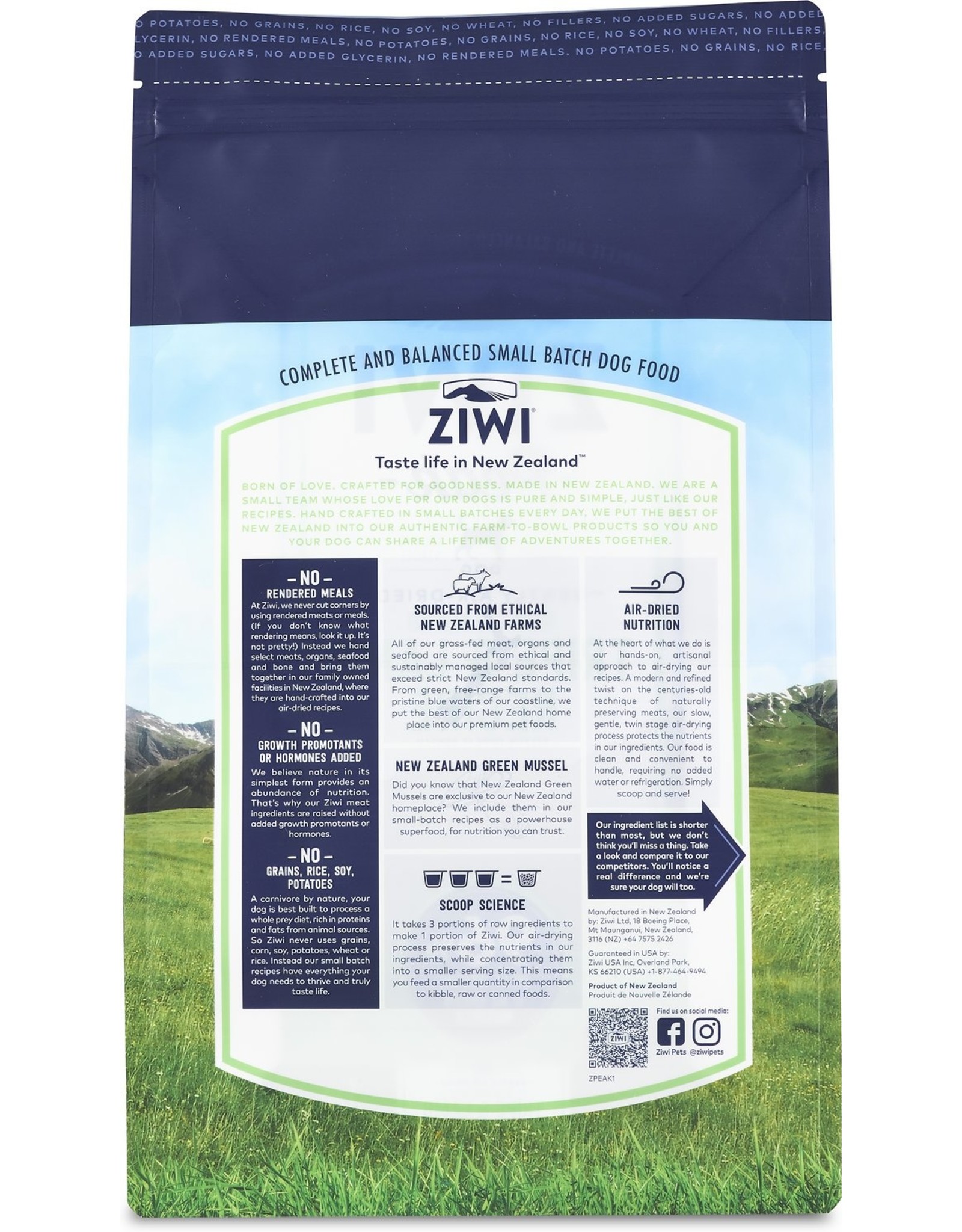 Ziwi Peak ZIWI PEAK DOG GENTLY AIR-DRIED NEW ZEALAND TRIPE & LAMB RECIPE