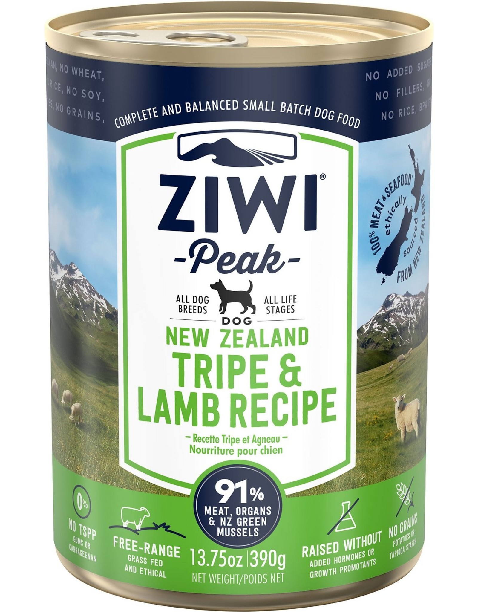 Ziwi Peak ZIWI PEAK DOG NEW ZEALAND TRIPE & LAMB RECIPE 13.75OZ