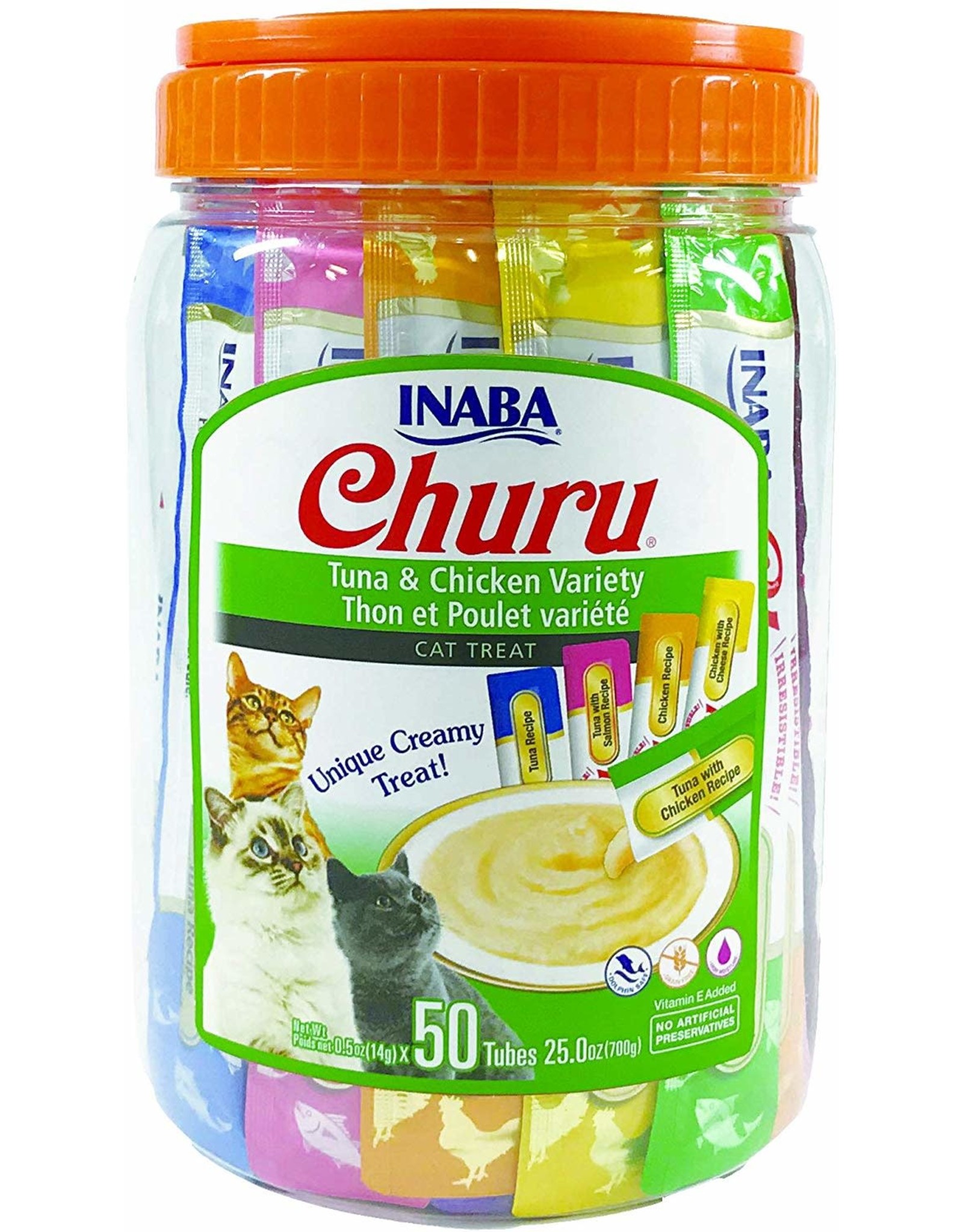 Inaba INABA CAT CHURU PURÉE TUNA & CHICKEN VARIETY 50-COUNT