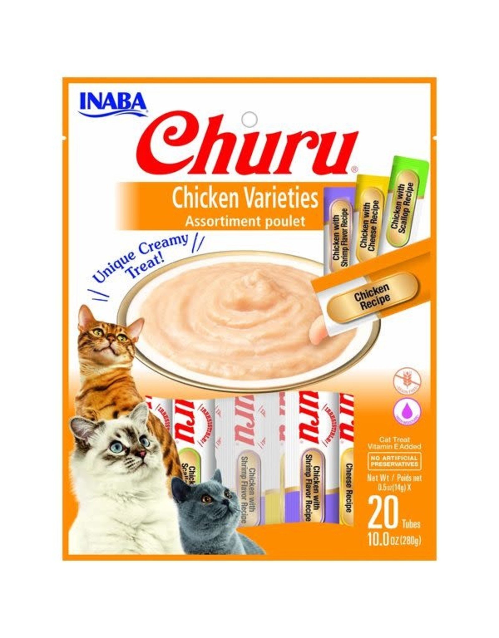 Inaba INABA CAT CHURU PURÉE CHICKEN VARIETIES 20-COUNT