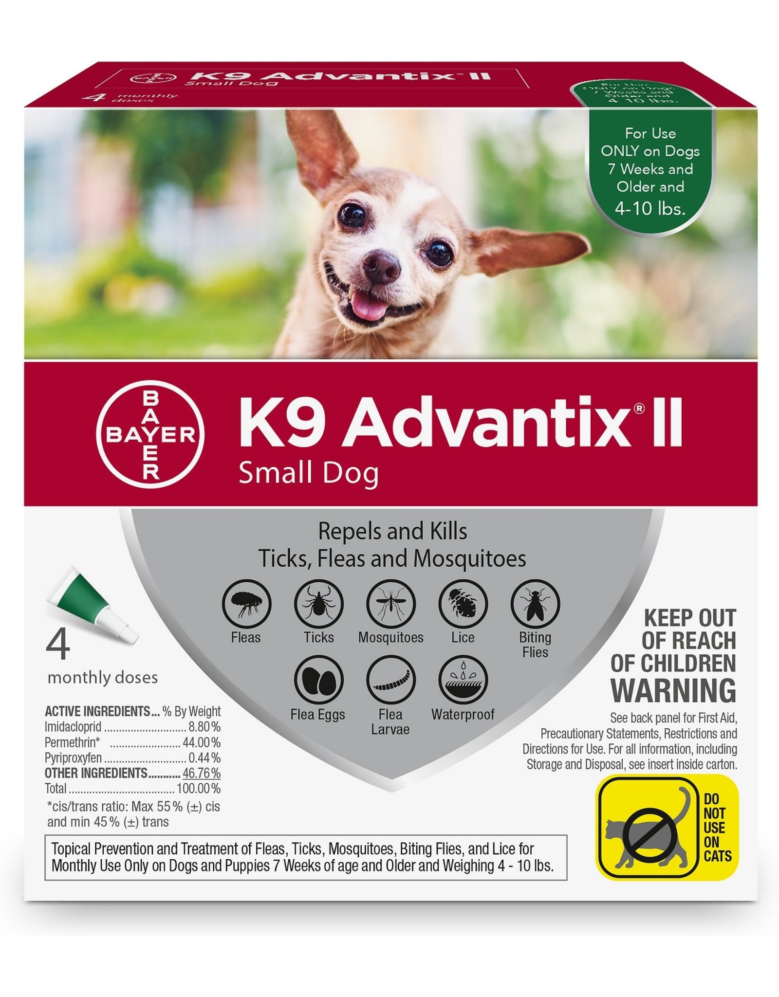 Bayer BAYER ADVANTIX II FOR DOGS FLEA & TICK TOPICAL SOLUTION 4 DOSES