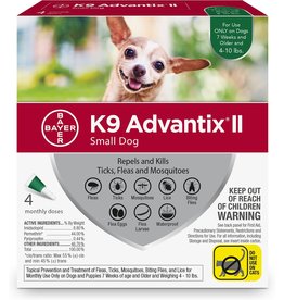 Bayer ADVANTIX II FOR DOGS FLEA & TICK TOPICAL SOLUTION 4 DOSES