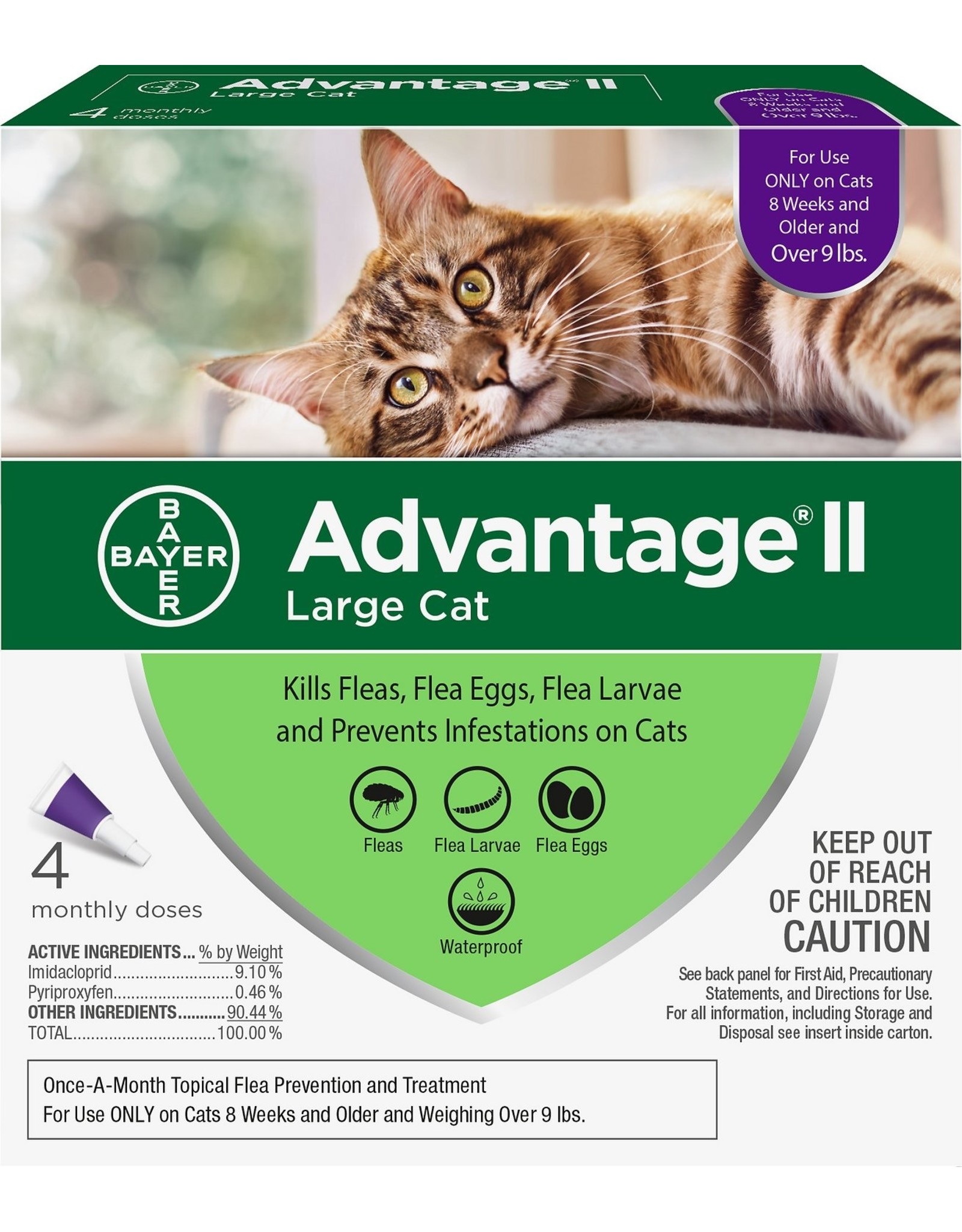 Bayer ADVANTAGE II FOR CATS FLEA & TICK TOPICAL SOLUTION