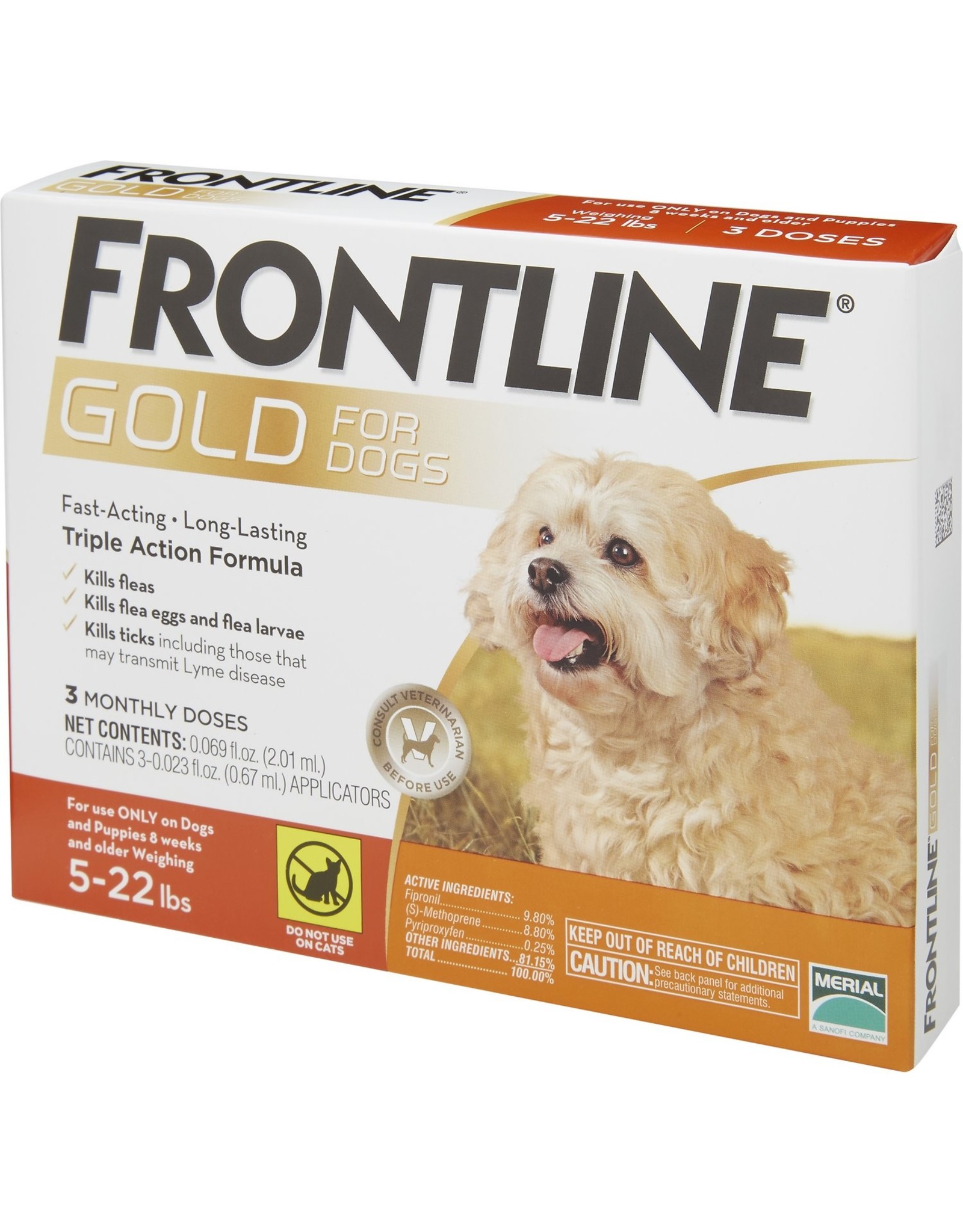 FRONTLINE GOLD FOR DOGS FLEA TICK TOPICAL SOLUTION 3 DOSES Rosie 
