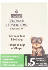 Natural Chemistry NATURAL CHEMISTRY DOG NATURAL FLEA & TICK SQUEEZE-ON 5 DOSES