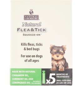 Natural Chemistry NATURAL CHEMISTRY DOG NATURAL FLEA & TICK SQUEEZE-ON 5 DOSES