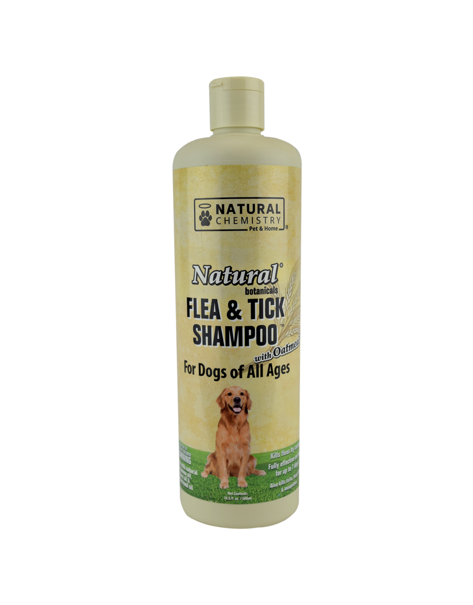 Natural Chemistry NATURAL CHEMISTRY FLEA & TICK SHAMPOO FOR DOGS WITH OATMEAL 16OZ