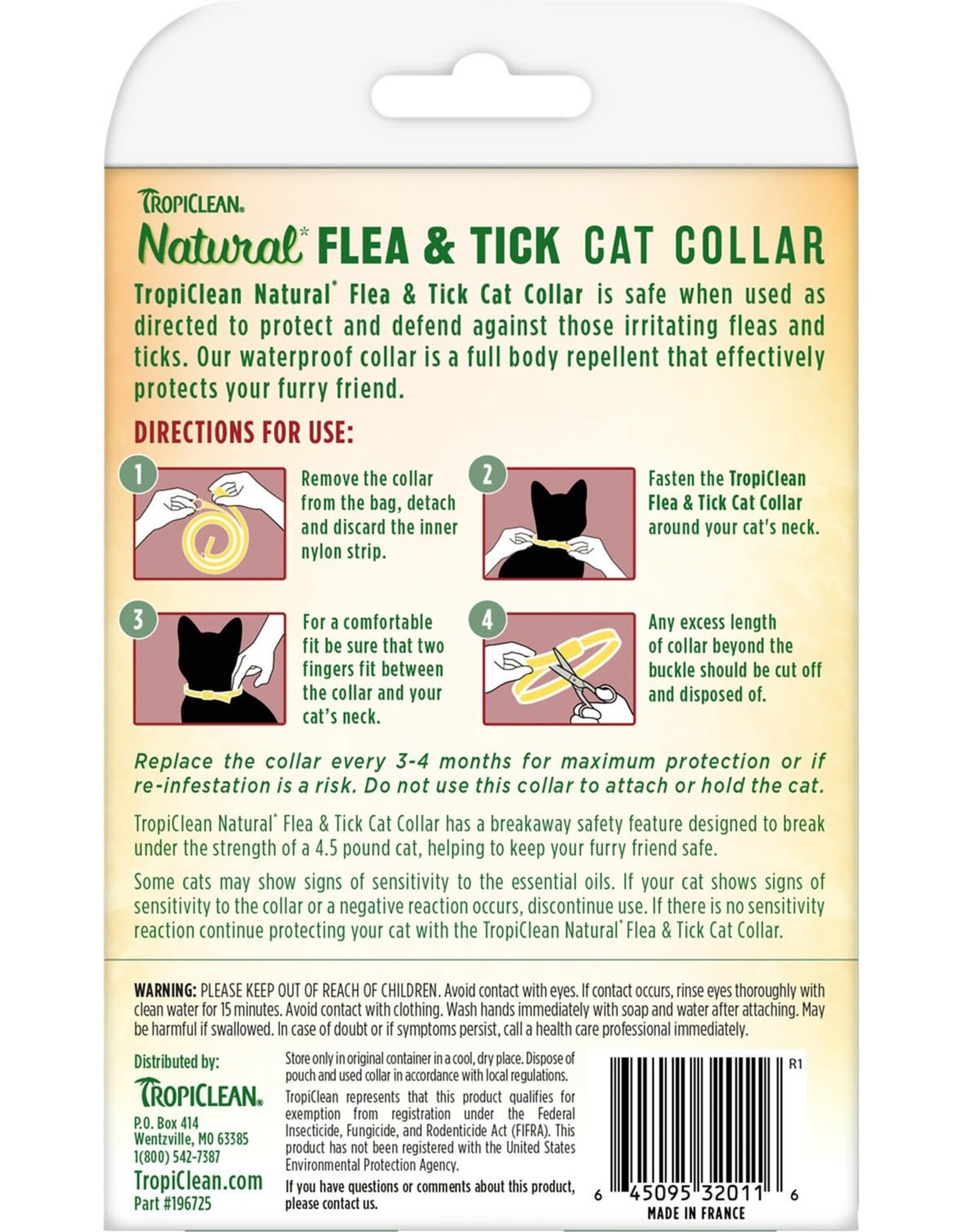 TropiClean TROPICLEAN NATURAL FLEA & TICK BREAKAWAY CAT COLLAR