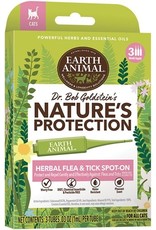 Earth Animal EARTH ANIMAL NATURE'S PROTECTION HERBAL FLEA & TICK SPOT-ON FOR CATS 3 DOSES