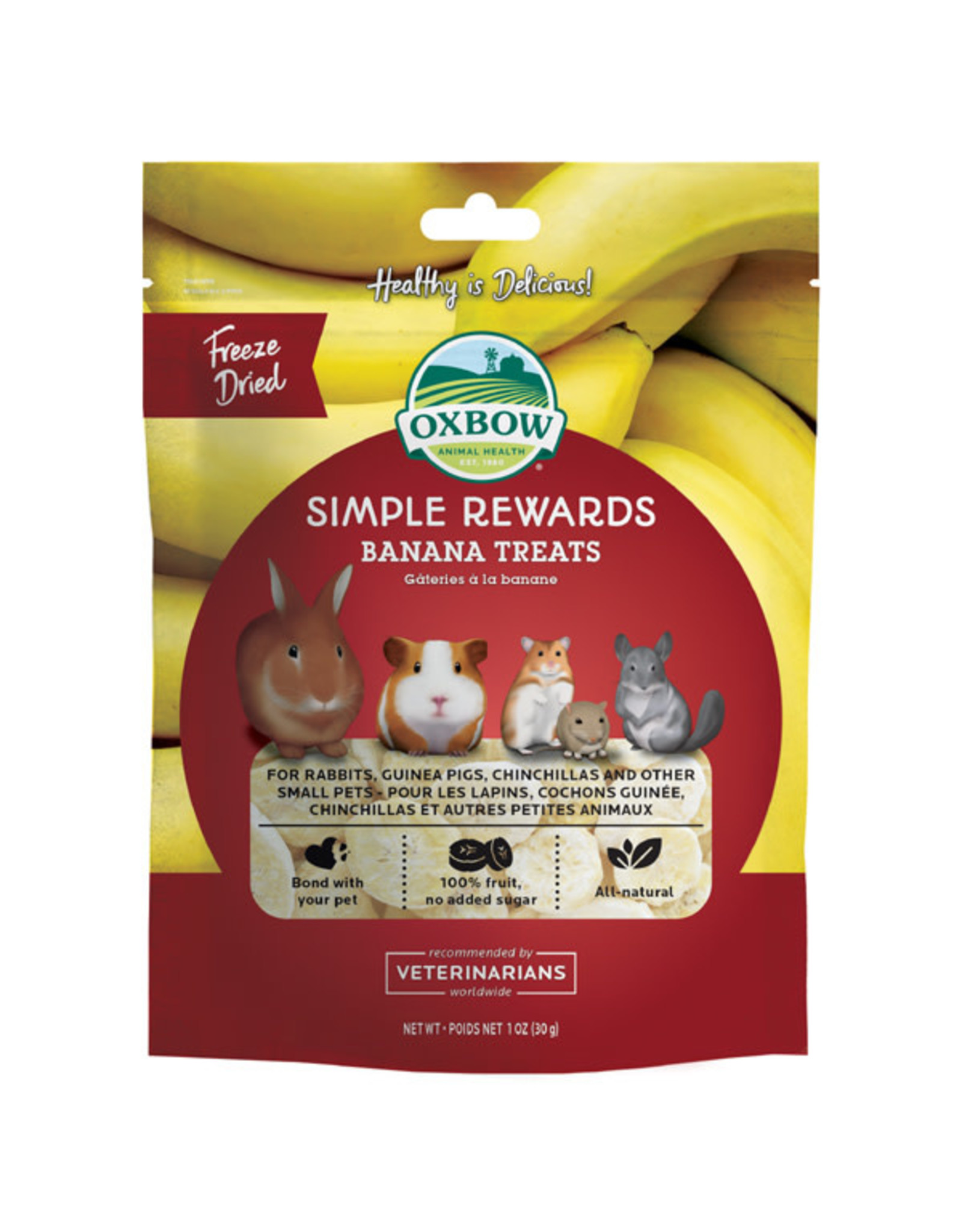 Oxbow Animal Health OXBOW SIMPLE REWARDS BANANA SMALL ANIMAL TREATS 1OZ