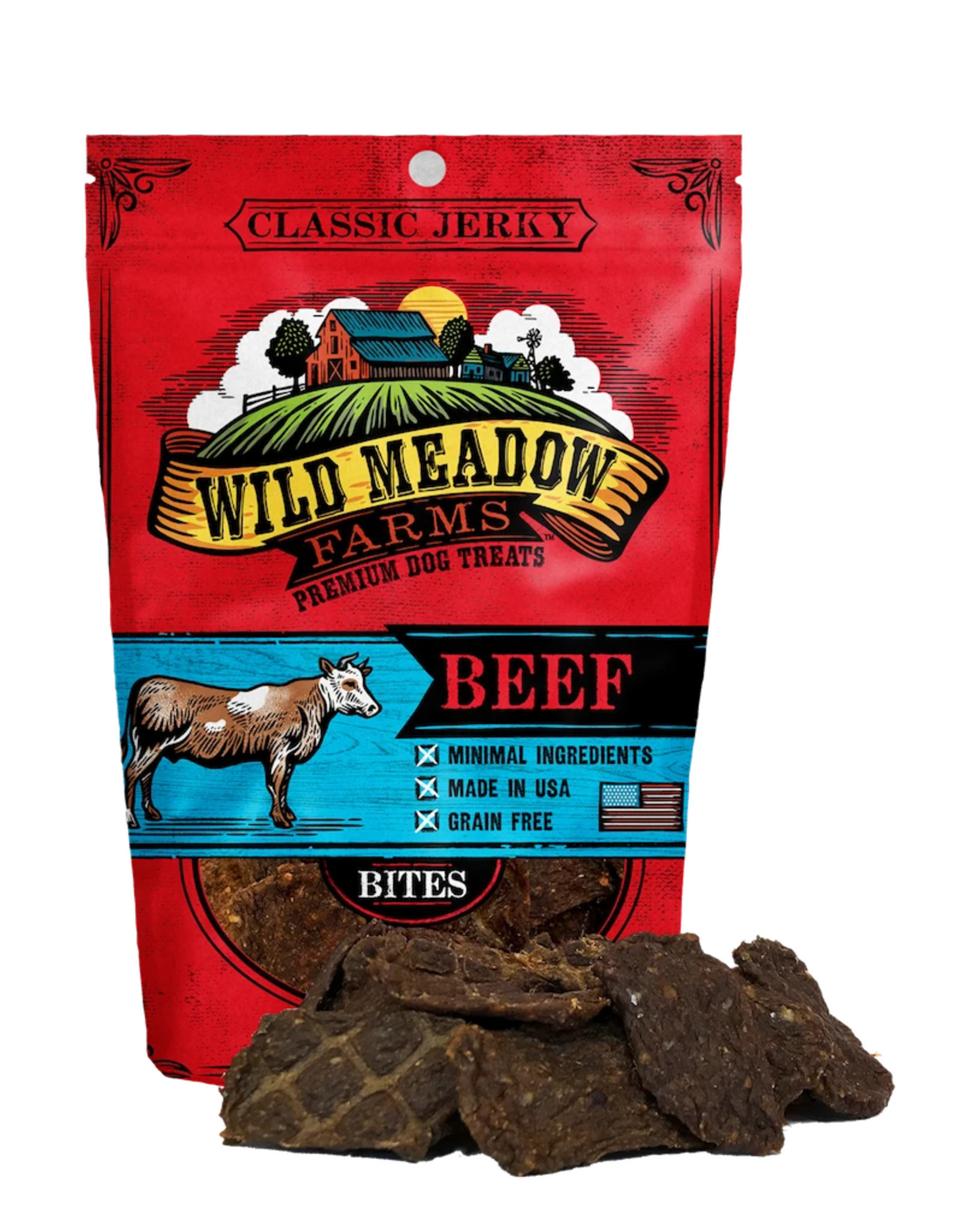 Wild Meadow Farms WILD MEADOW FARMS CLASSIC JERKY BEEF BITES 3.5OZ