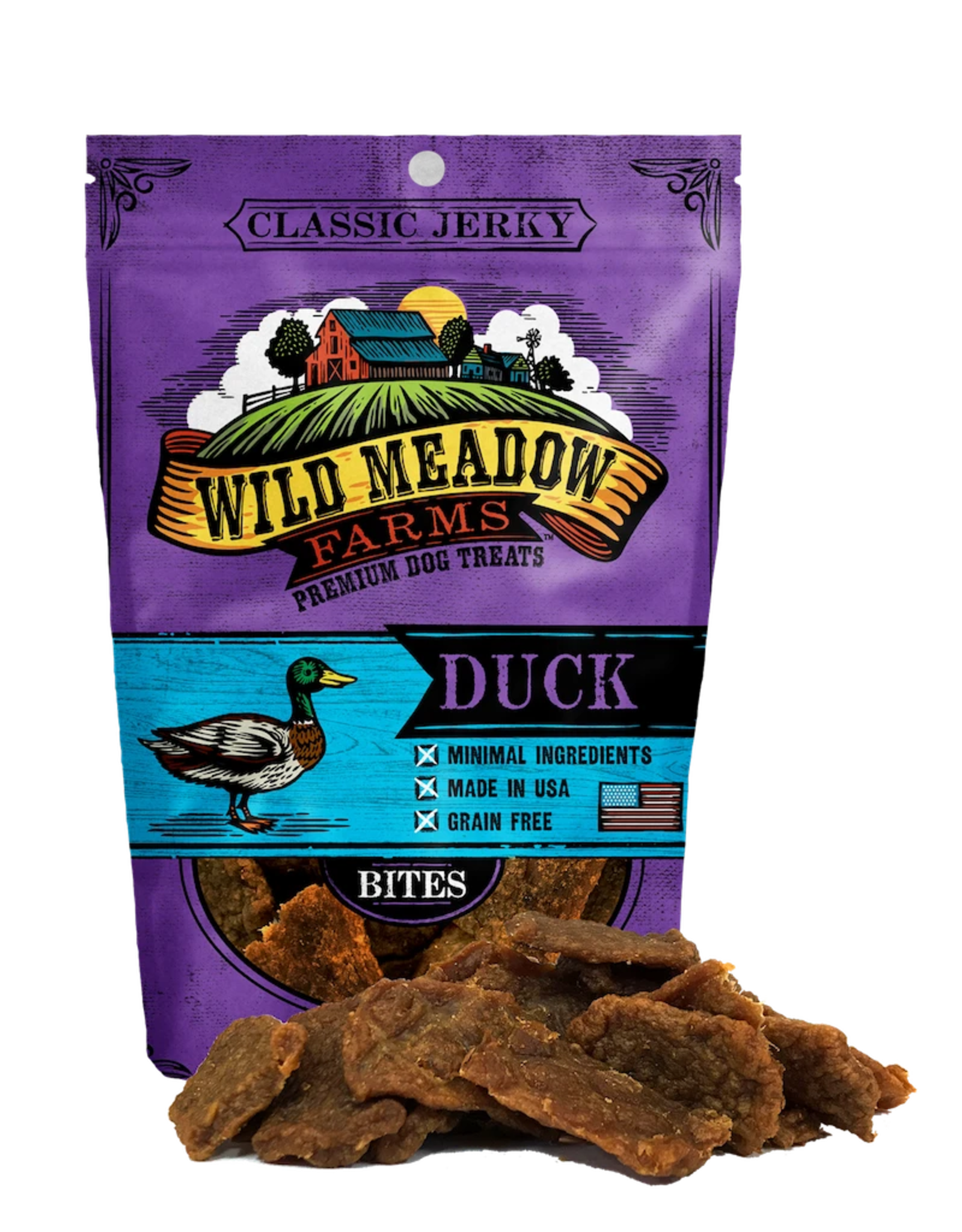 Wild Meadow Farms WILD MEADOW FARMS CLASSIC JERKY DUCK BITES 4OZ