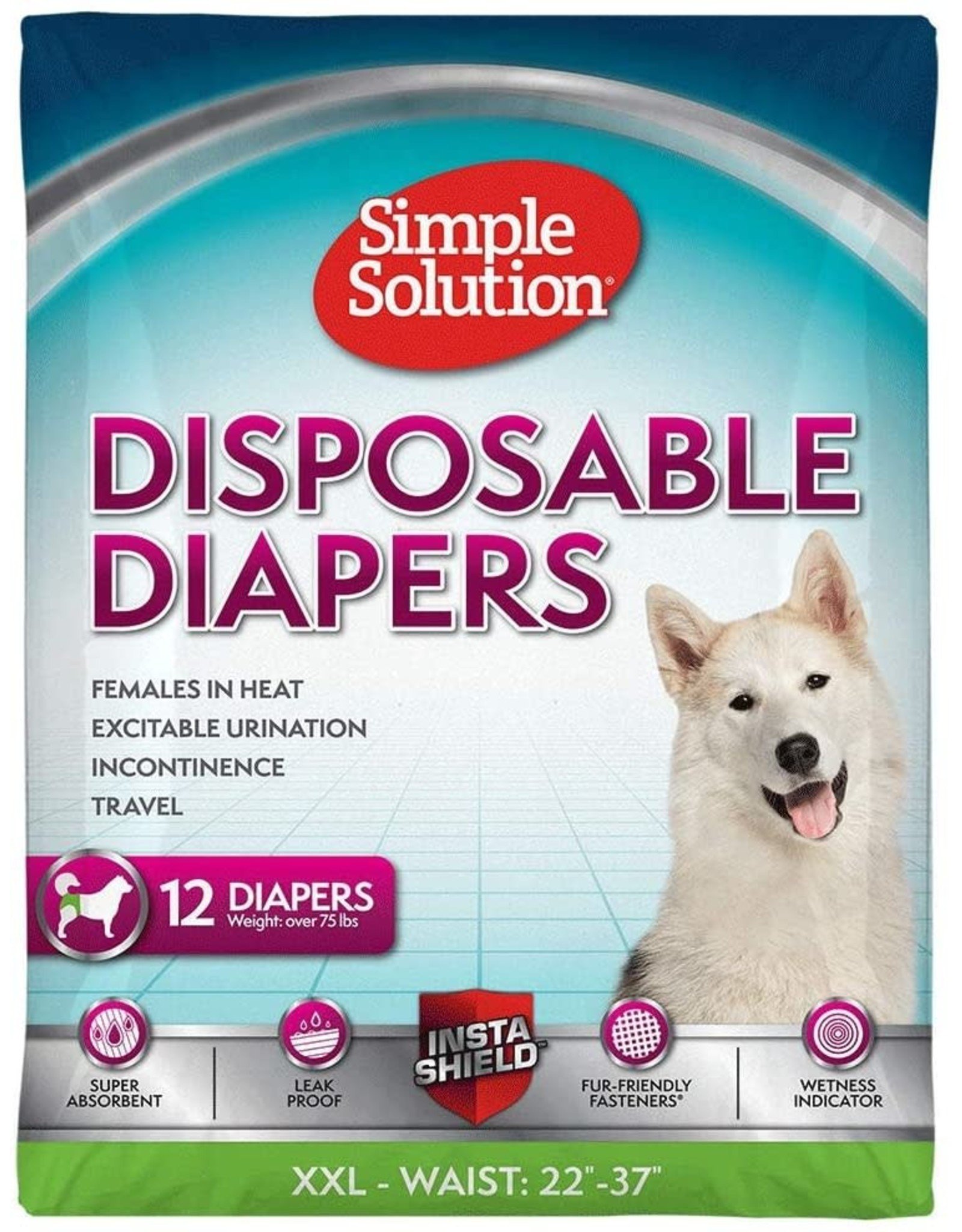 Bramton SIMPLE SOLUTION 12-COUNT DISPOSABLE DOG DIAPERS