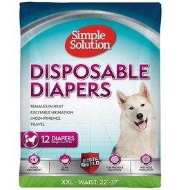 Bramton SIMPLE SOLUTION 12-COUNT DISPOSABLE DOG DIAPERS