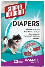 Bramton SIMPLE SOLUTION 12-COUNT DISPOSABLE DOG DIAPERS